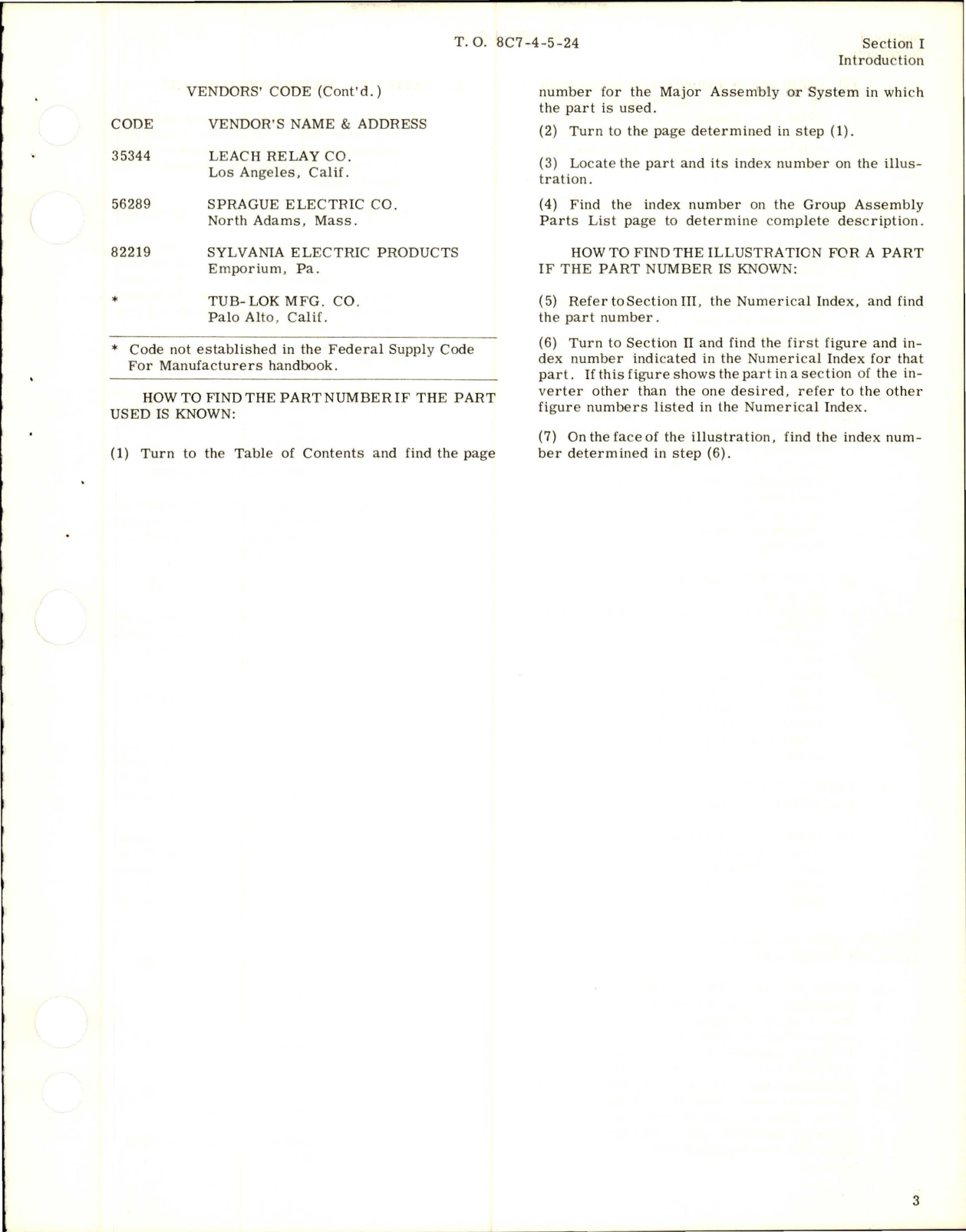 Sample page 7 from AirCorps Library document: Illustrated Parts Breakdown for Inverter - Part SE-2-3