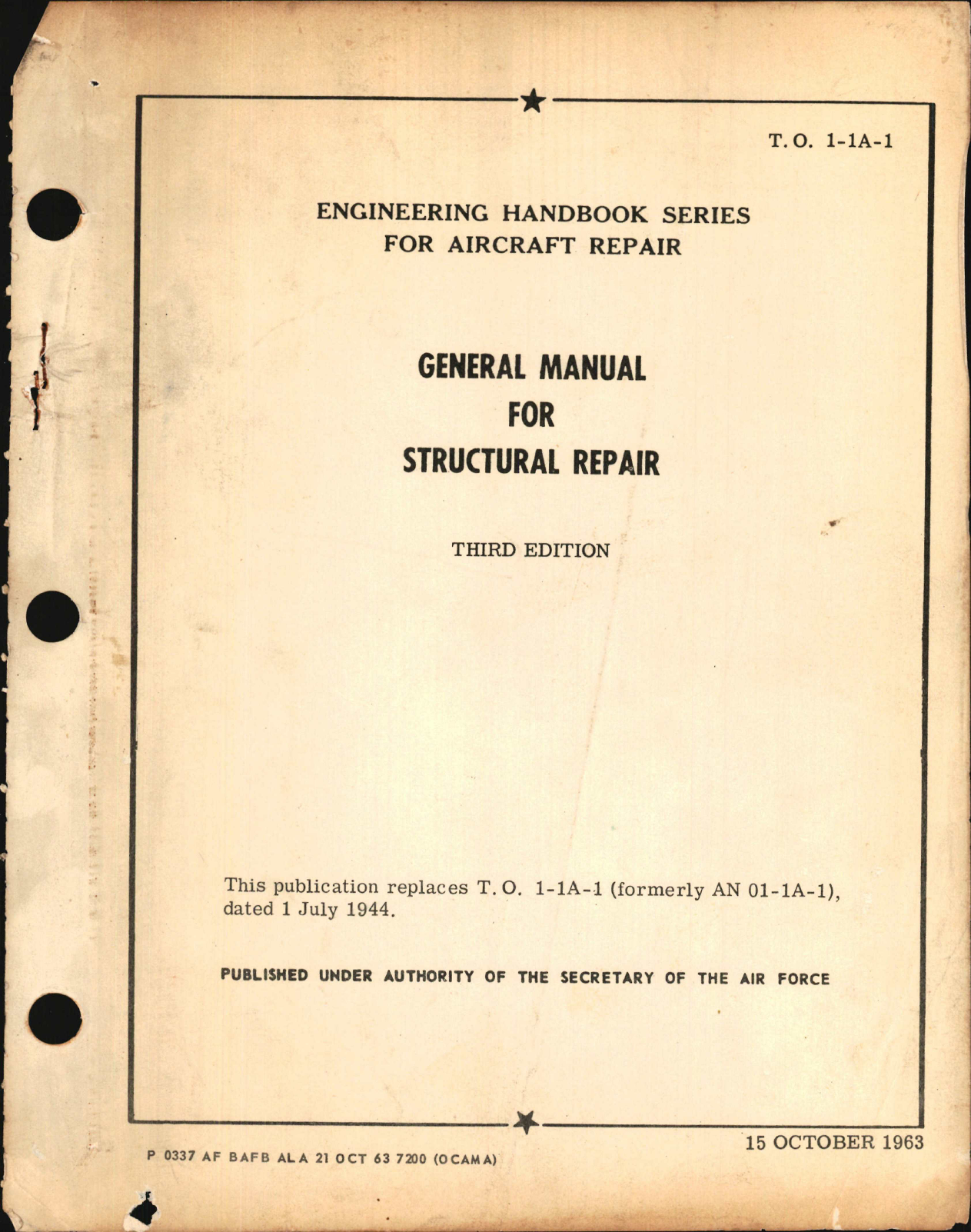 Sample page 1 from AirCorps Library document: General Manual for Structural Repair