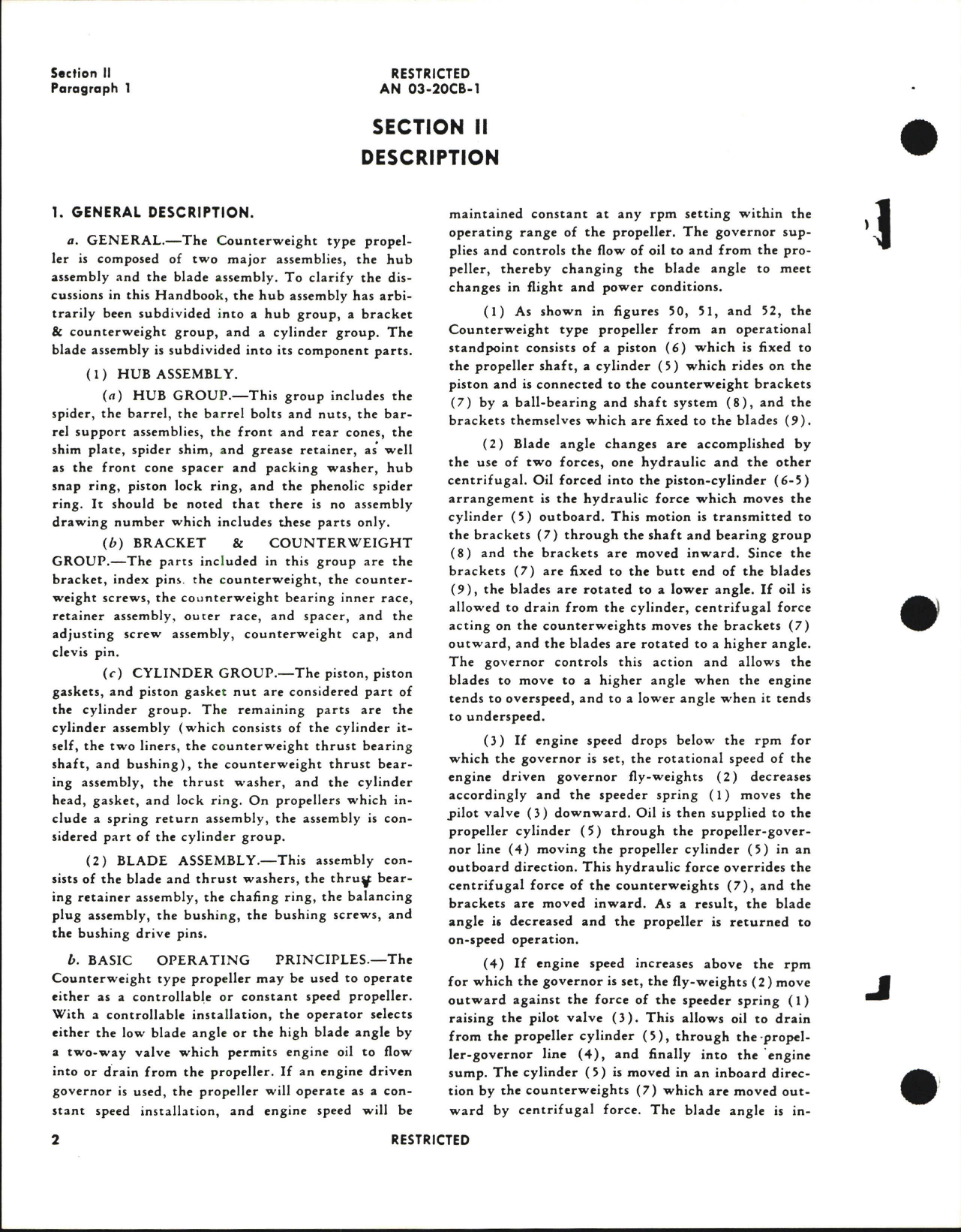Sample page 6 from AirCorps Library document: Operation, Service, & Overhaul Instructions for Counterweight Props 2B20, 2D30, 2E40, 3D40, 3E50, & 12D40