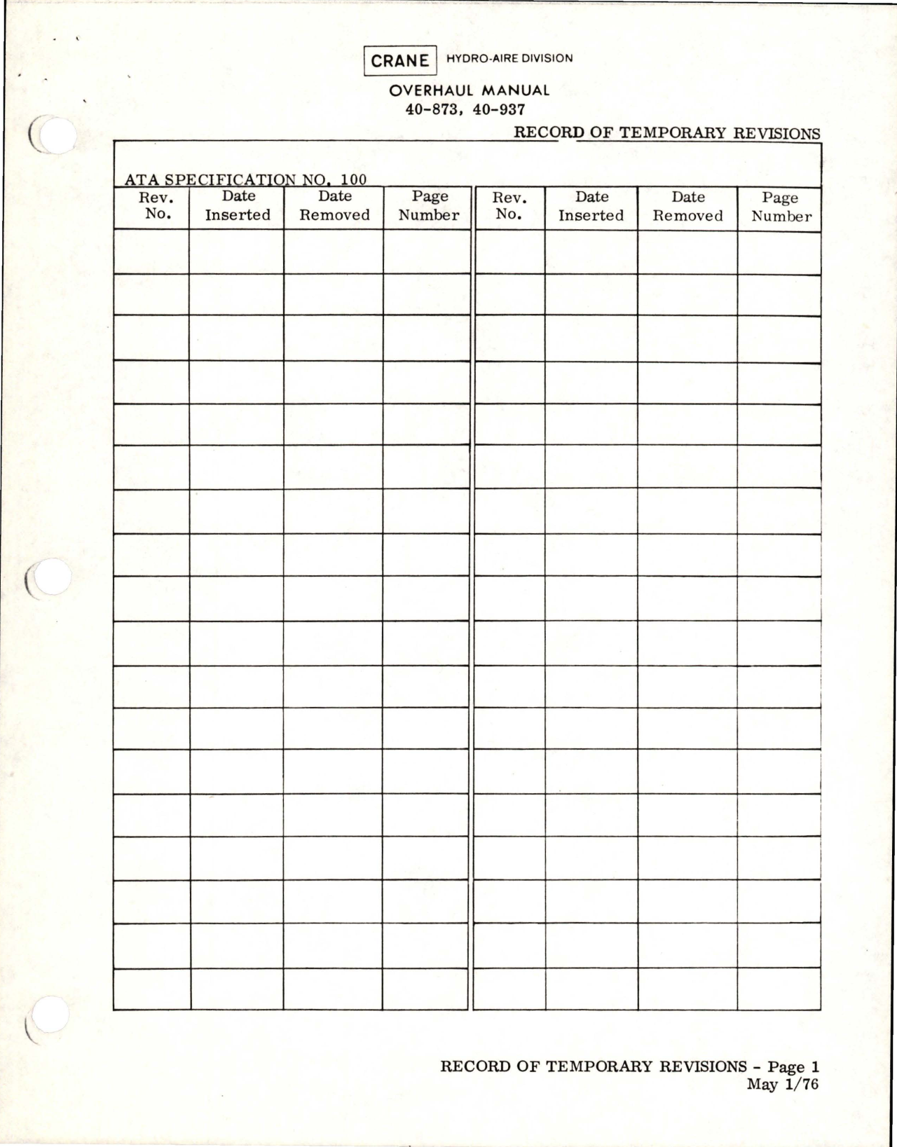 Sample page 7 from AirCorps Library document: Overhaul with Illustrated Parts List for Hytrol Skid Detector & Hubcap Assembly - Parts 40-873 and 40-937 