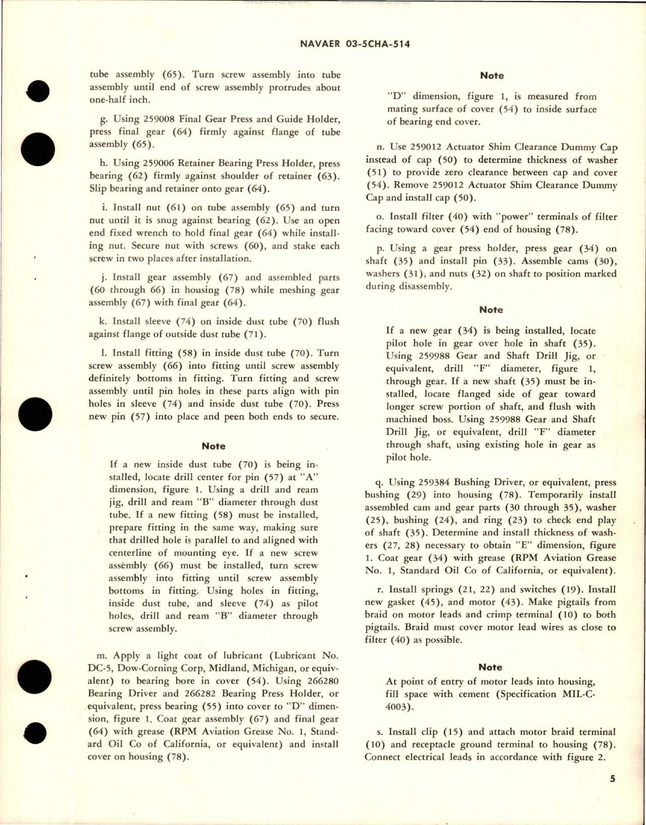 Sample page 5 from AirCorps Library document: Overhaul Instructions with Parts Breakdown for Electromechanical Linear Actuator - Part 31972-1 - Model ELA8-51-1 and ELA8-51-2