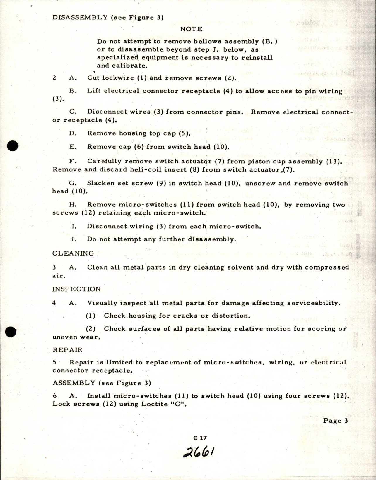 Sample page 5 from AirCorps Library document: Overhaul Instructions for U.O.P. Instruments Pressure Switch - Type MDB-620-1