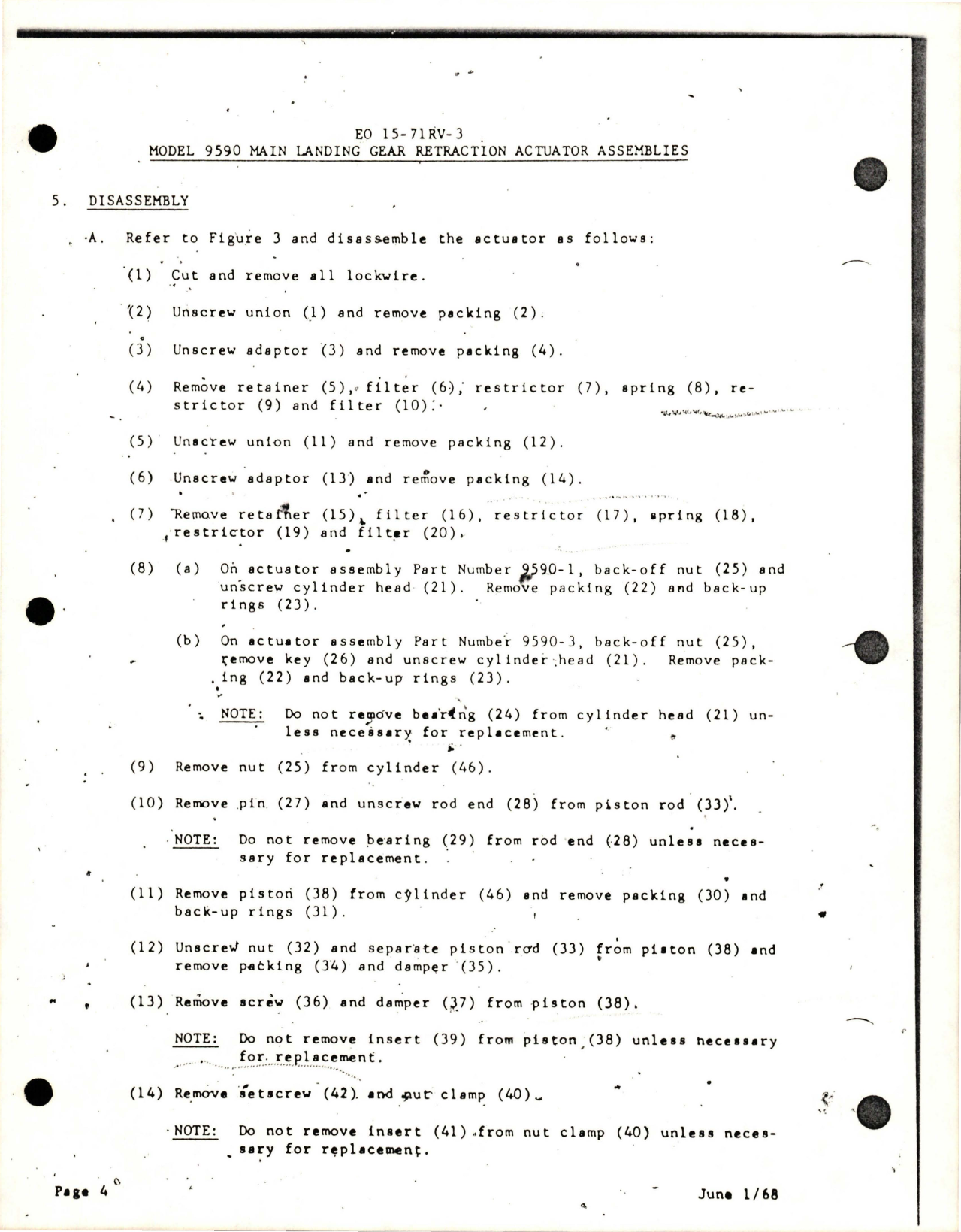 Sample page 7 from AirCorps Library document: Handbook with Parts List for Main Landing Gear Retraction Actuator Assemblies - Parts 9590-1 and 9590-3