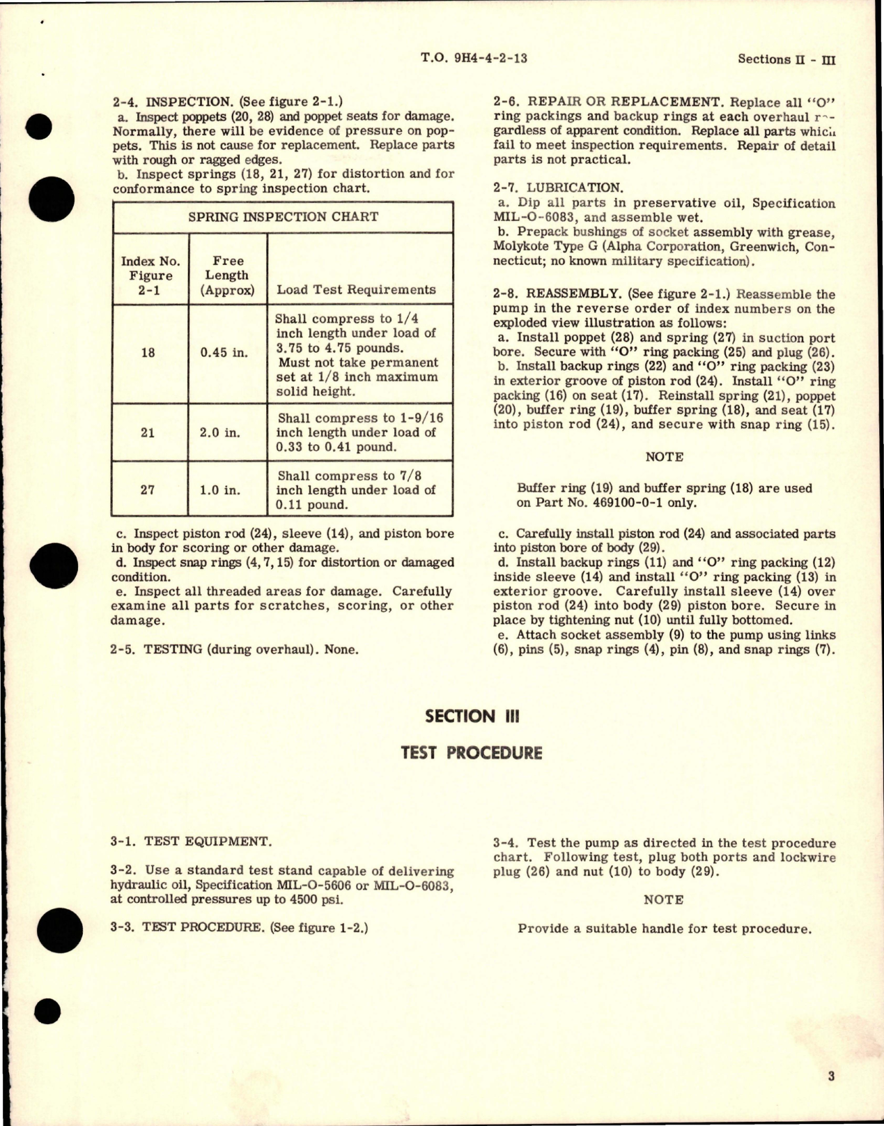 Sample page 5 from AirCorps Library document: Overhaul Instructions for Hydraulic Hand Pumps