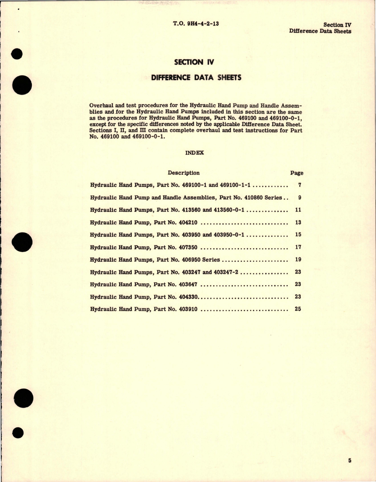 Sample page 7 from AirCorps Library document: Overhaul Instructions for Hydraulic Hand Pumps