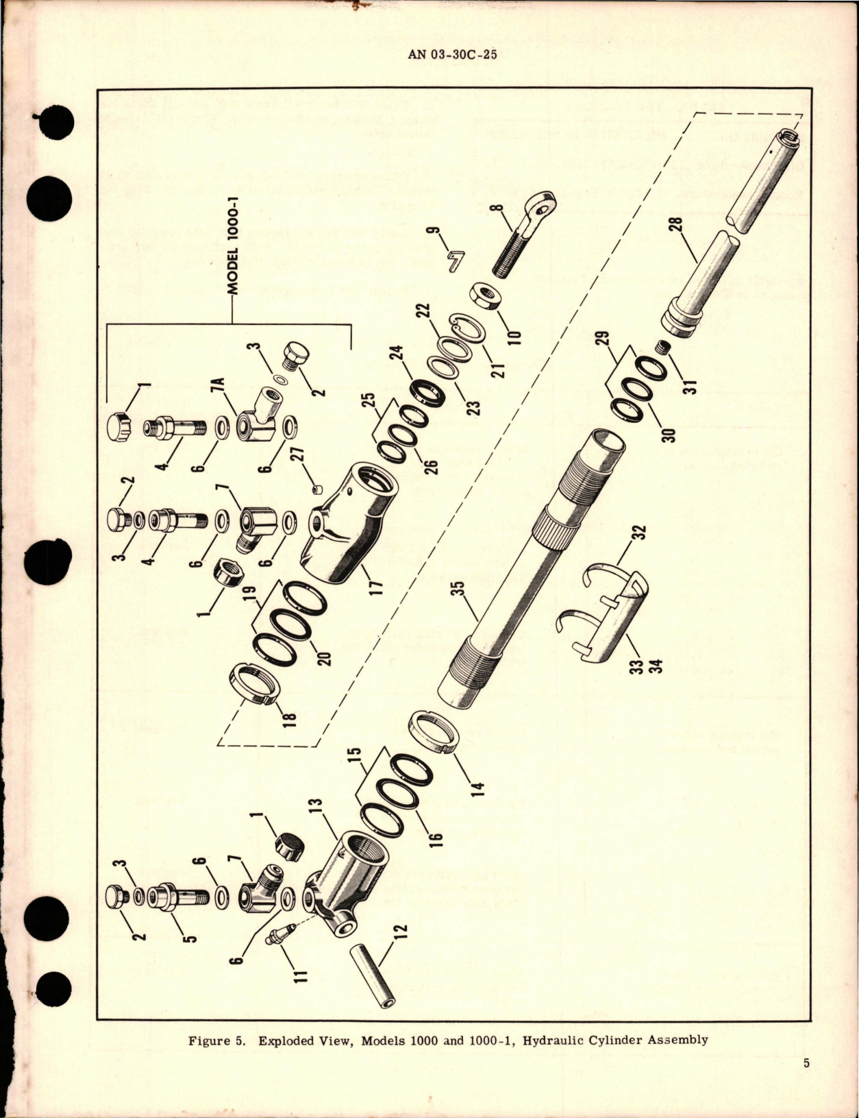 Sample page 5 from AirCorps Library document: Hydraulic Cylinder Assembly - Models 1000 and 1000-1 