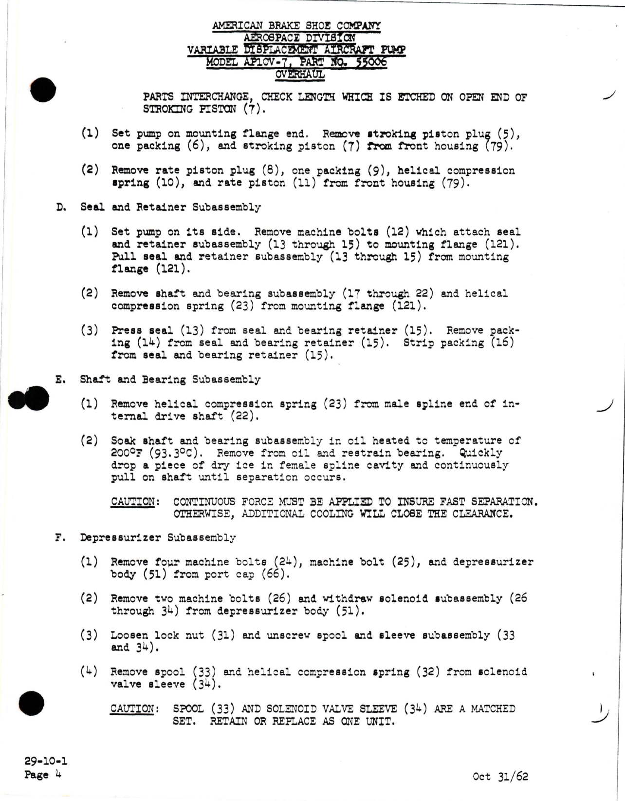 Sample page 7 from AirCorps Library document: Overhaul Manual for Variable Displacement Pumps - Parts 55006, 55028, 55035, and 65001