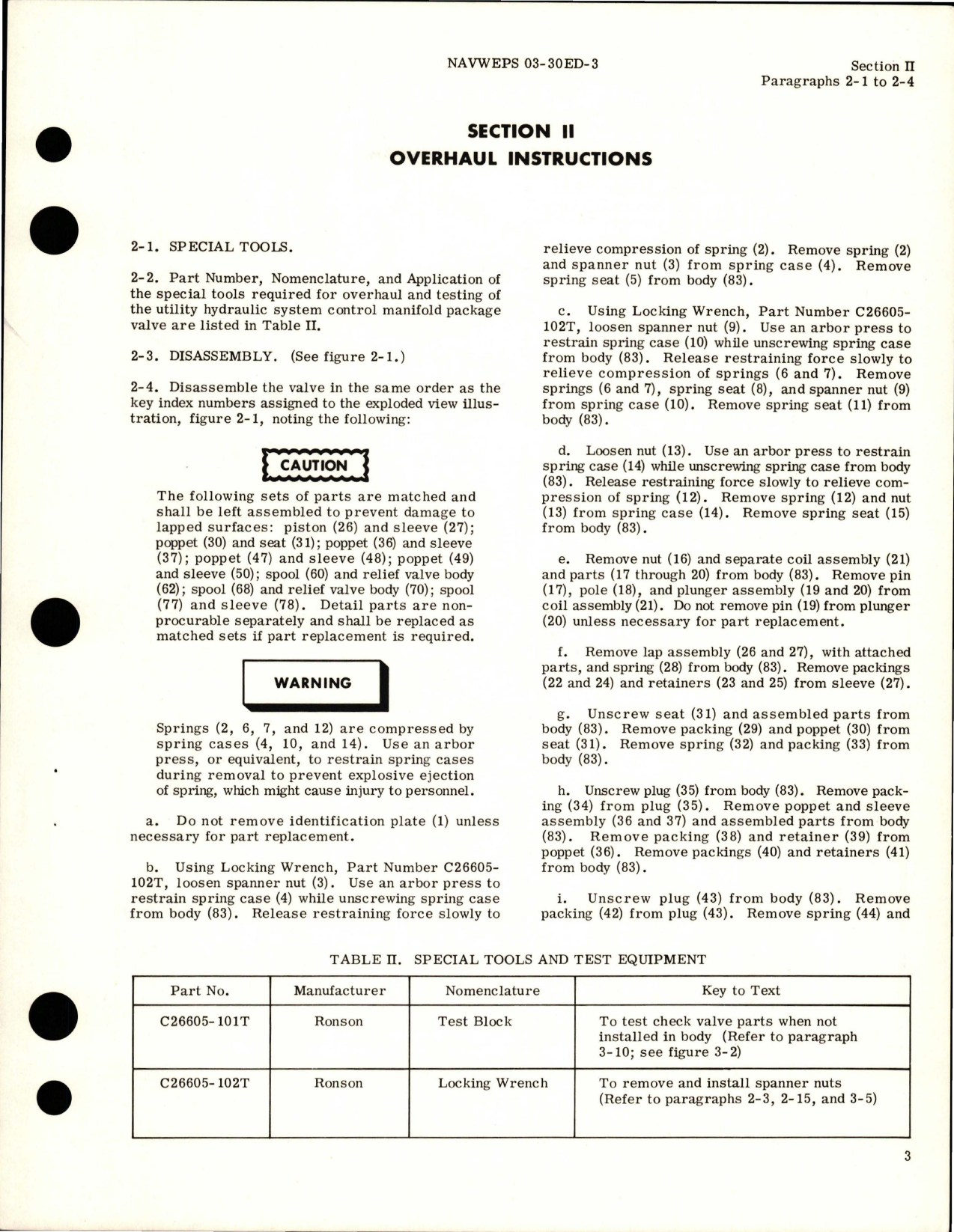 Sample page 7 from AirCorps Library document: Overhaul Instructions for Utility Hydraulic System Control Manifold Package Valve - Part 26C26605
