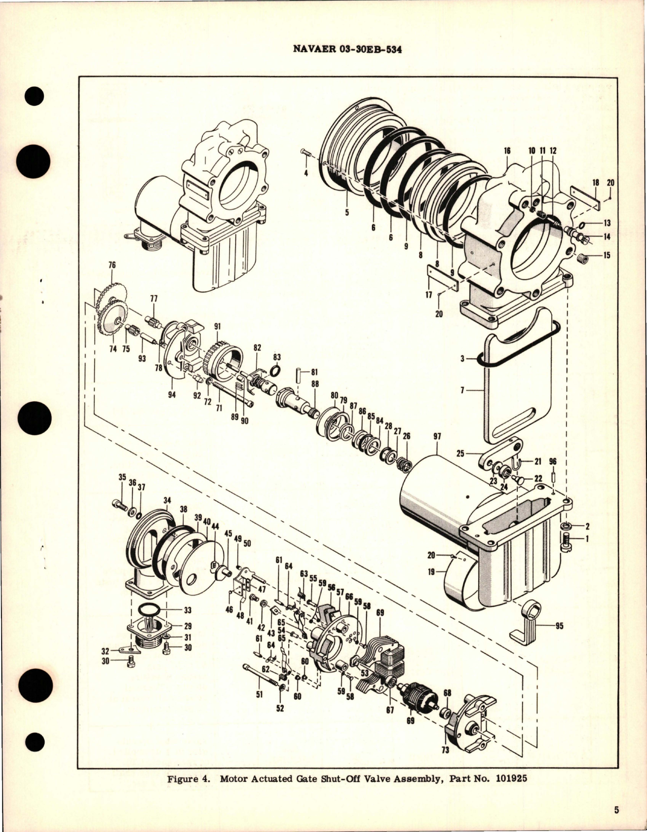 Sample page 5 from AirCorps Library document: Overhaul Instructions with Parts for Motor Actuated Gate Shut Off Valve - Part 101925