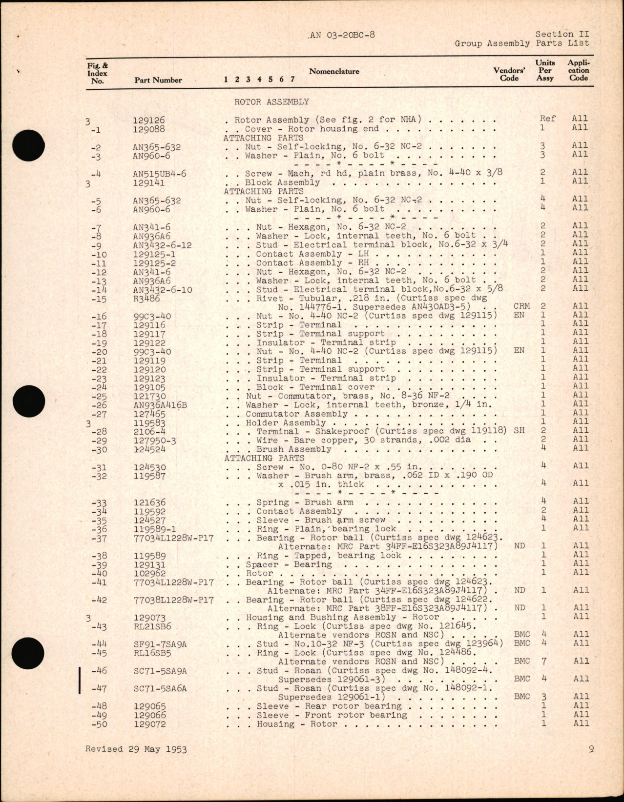 Sample page 9 from AirCorps Library document: Parts Catalog for Electric Propeller Control Systems