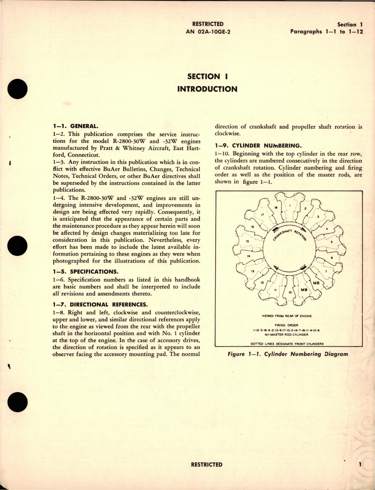 Sample page 9 from AirCorps Library document: Service Instructions for Aircraft Engines - Models R-2800-30W and R-2800-32W