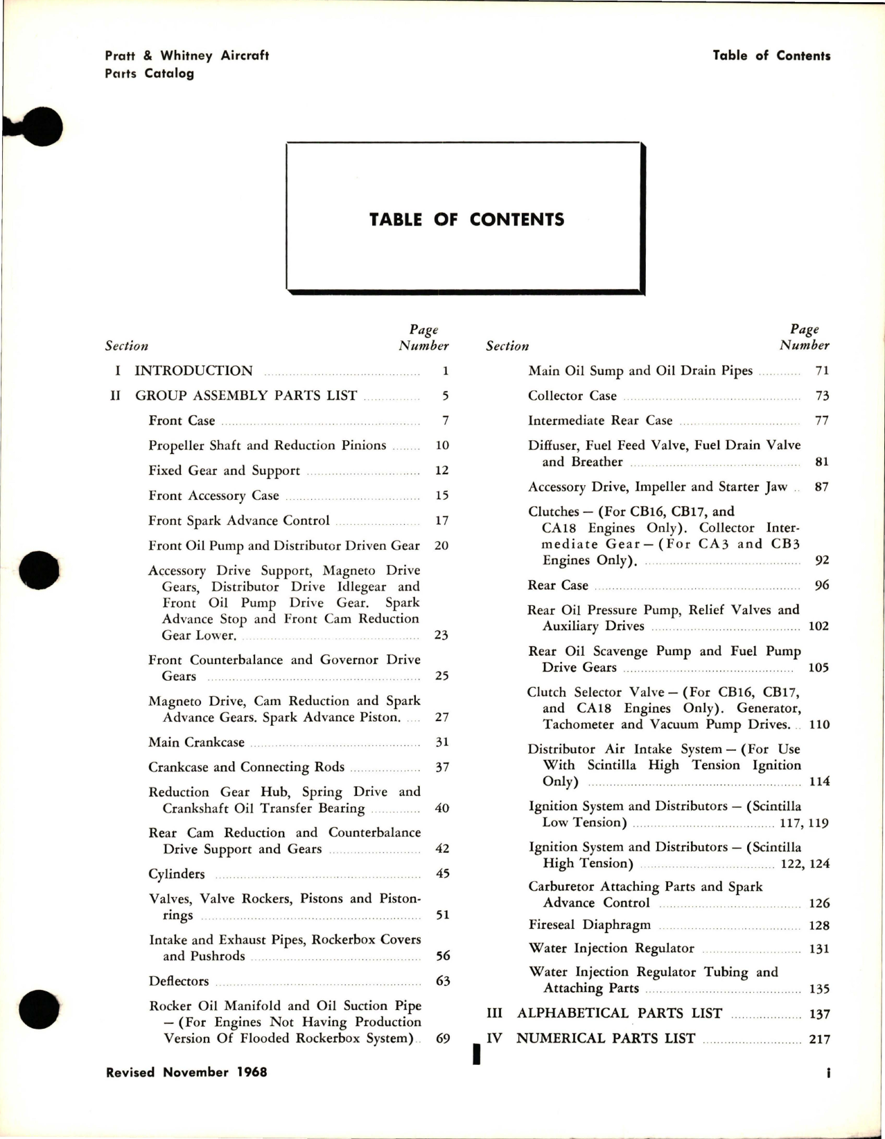 Sample page 5 from AirCorps Library document: Illustrated Parts Catalog for Double Wasp CA-3, CA18, CB3, CB16 and CB17 Engines - Part 119472