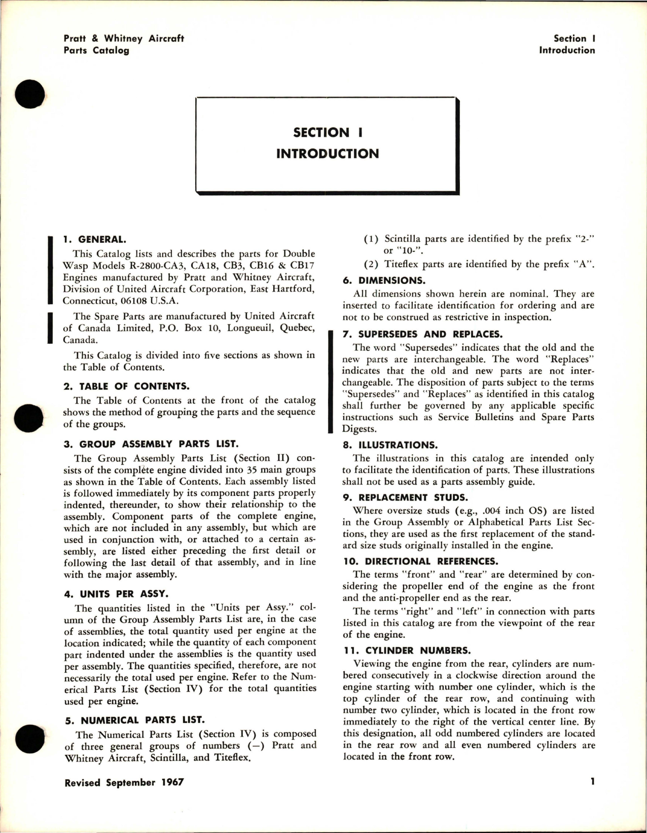 Sample page 7 from AirCorps Library document: Illustrated Parts Catalog for Double Wasp CA-3, CA18, CB3, CB16 and CB17 Engines - Part 119472