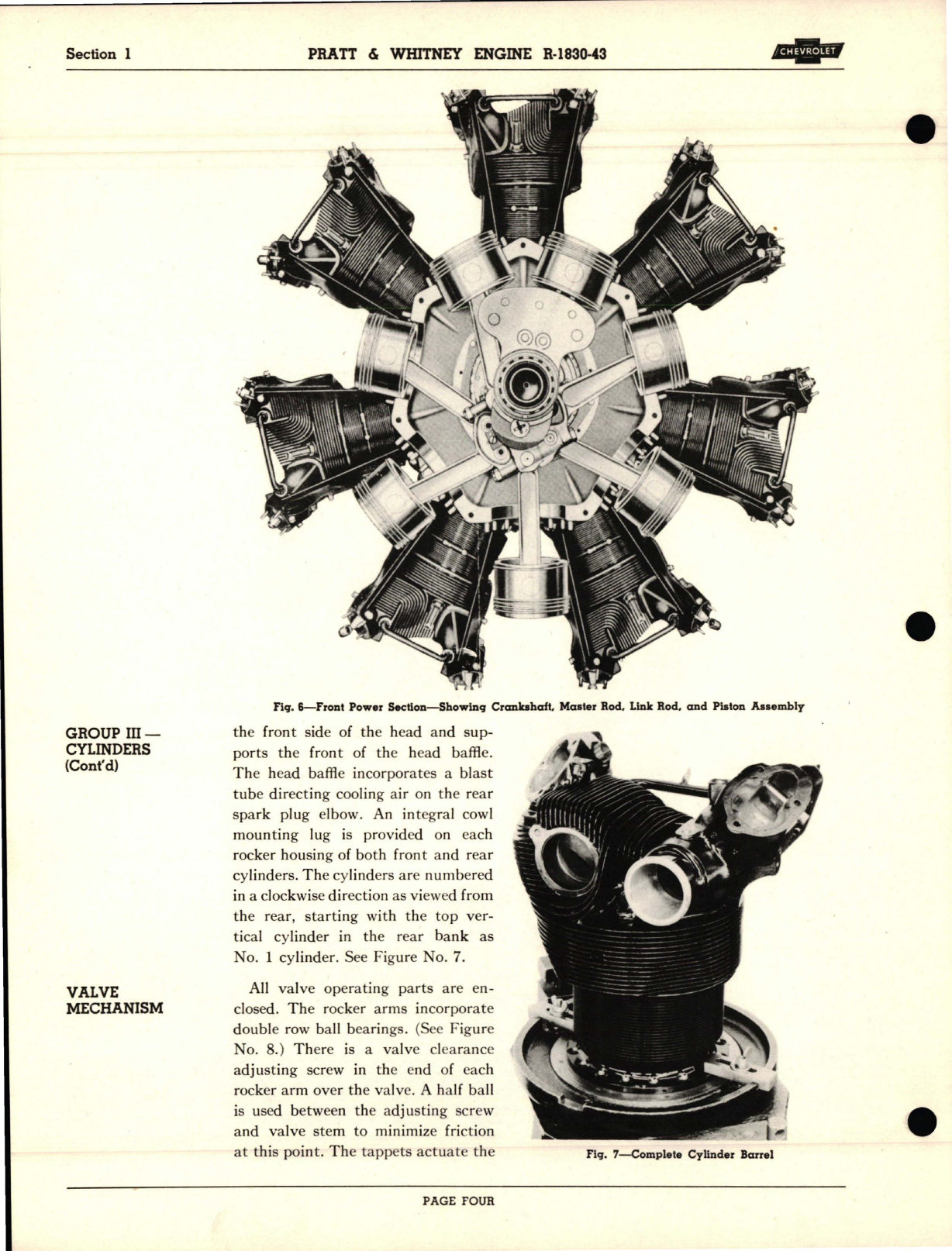Sample page 9 from AirCorps Library document: Training Manual for Pratt & Whitney Model R-1830-43 Engine