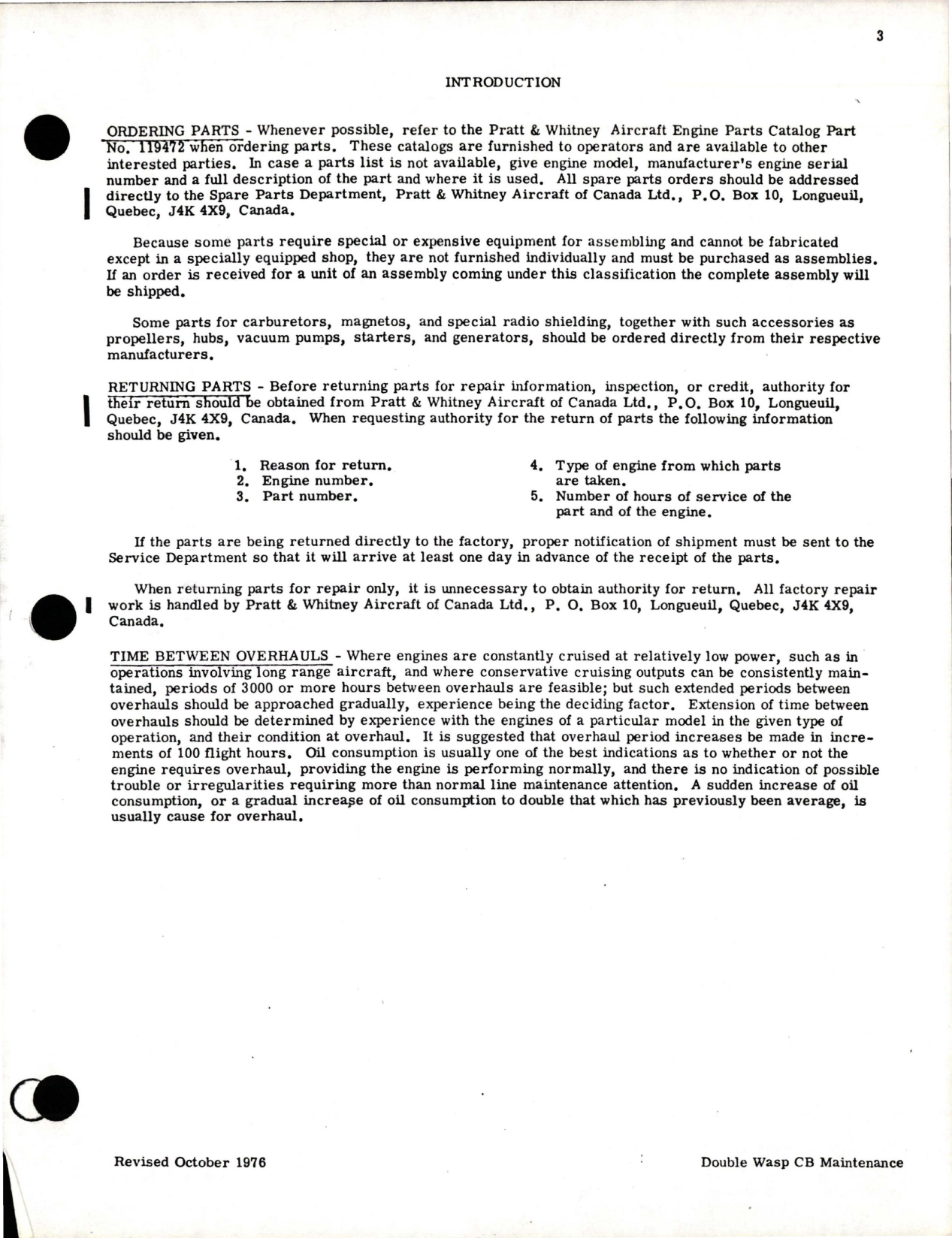 Sample page 9 from AirCorps Library document: Maintenance Manual for Double Wasp CB Series - Part 166498