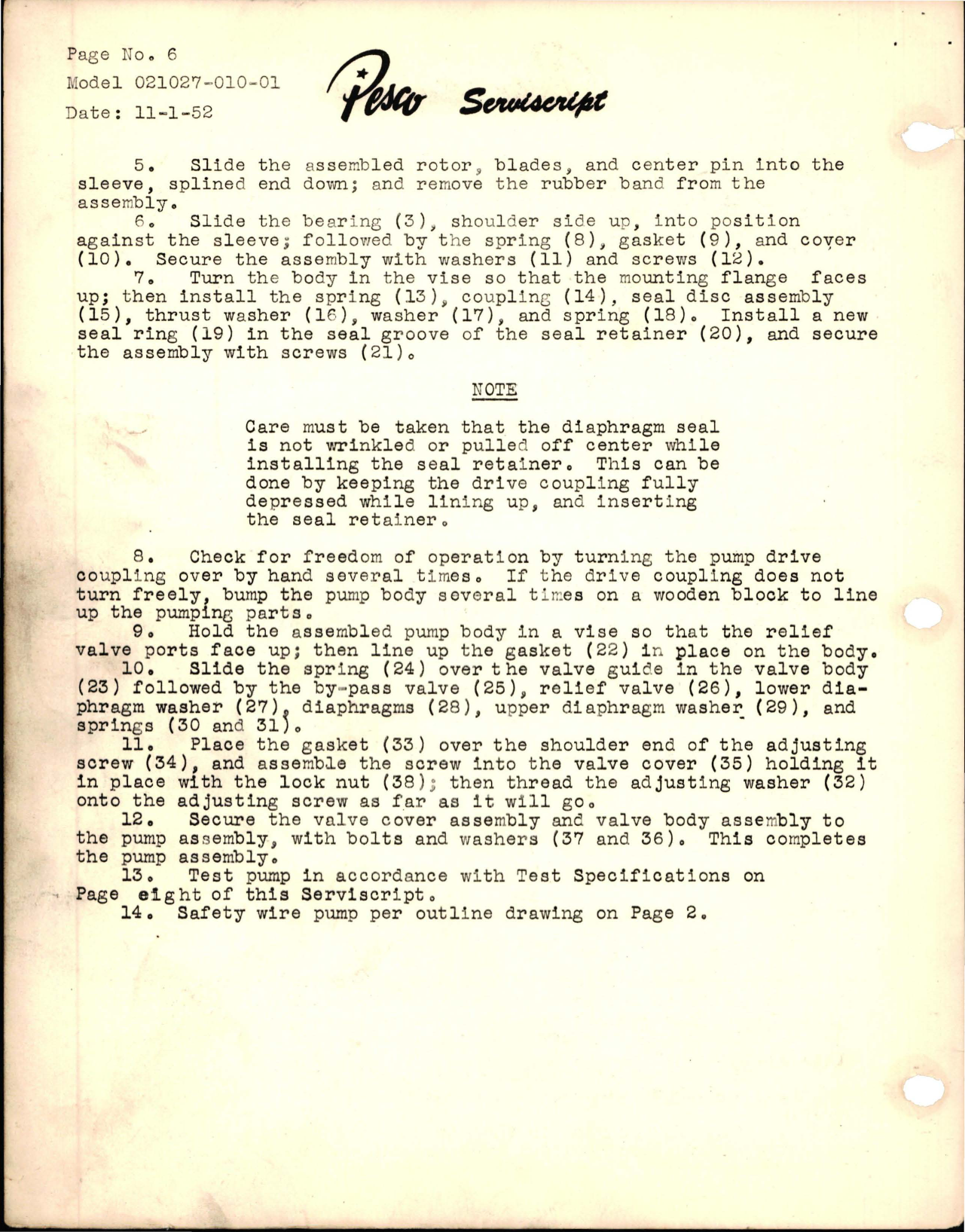 Sample page 8 from AirCorps Library document: Maintenance Manual for Fuel Pump - Vane Type - Model 021027-010-01