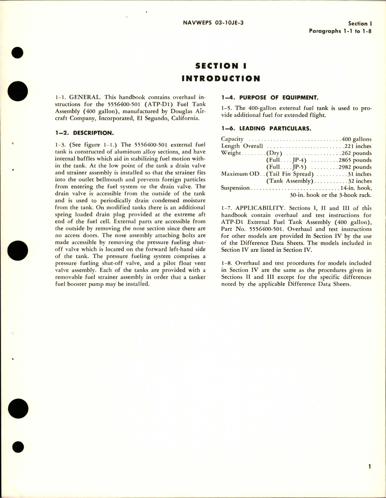 Sample page 5 from AirCorps Library document: Overhaul Instructions for 400 Gallon Fuel Tank - Parts 5556400 and 5556400-501