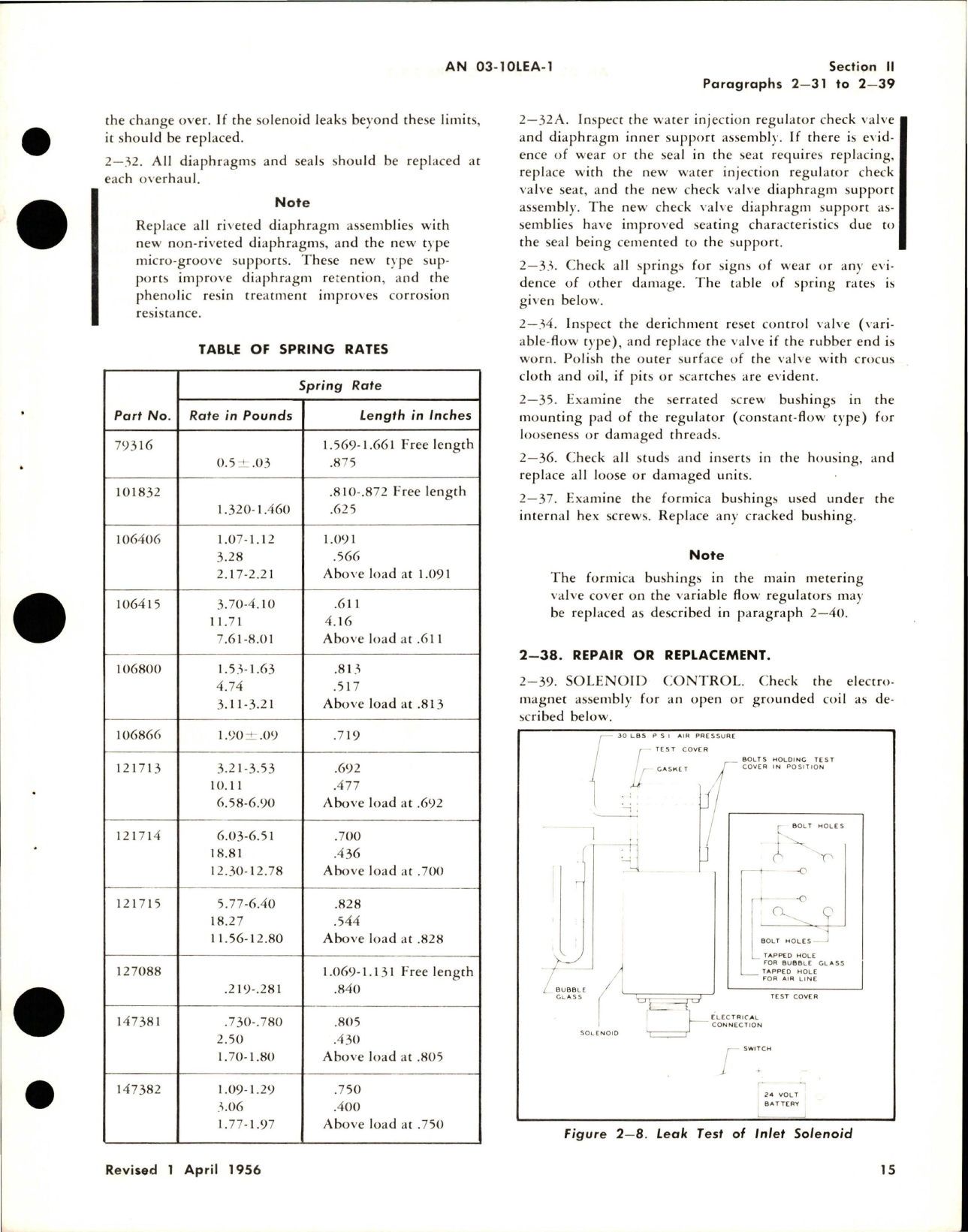 Sample page 5 from AirCorps Library document: Overhaul Instructions for Water Regulators 