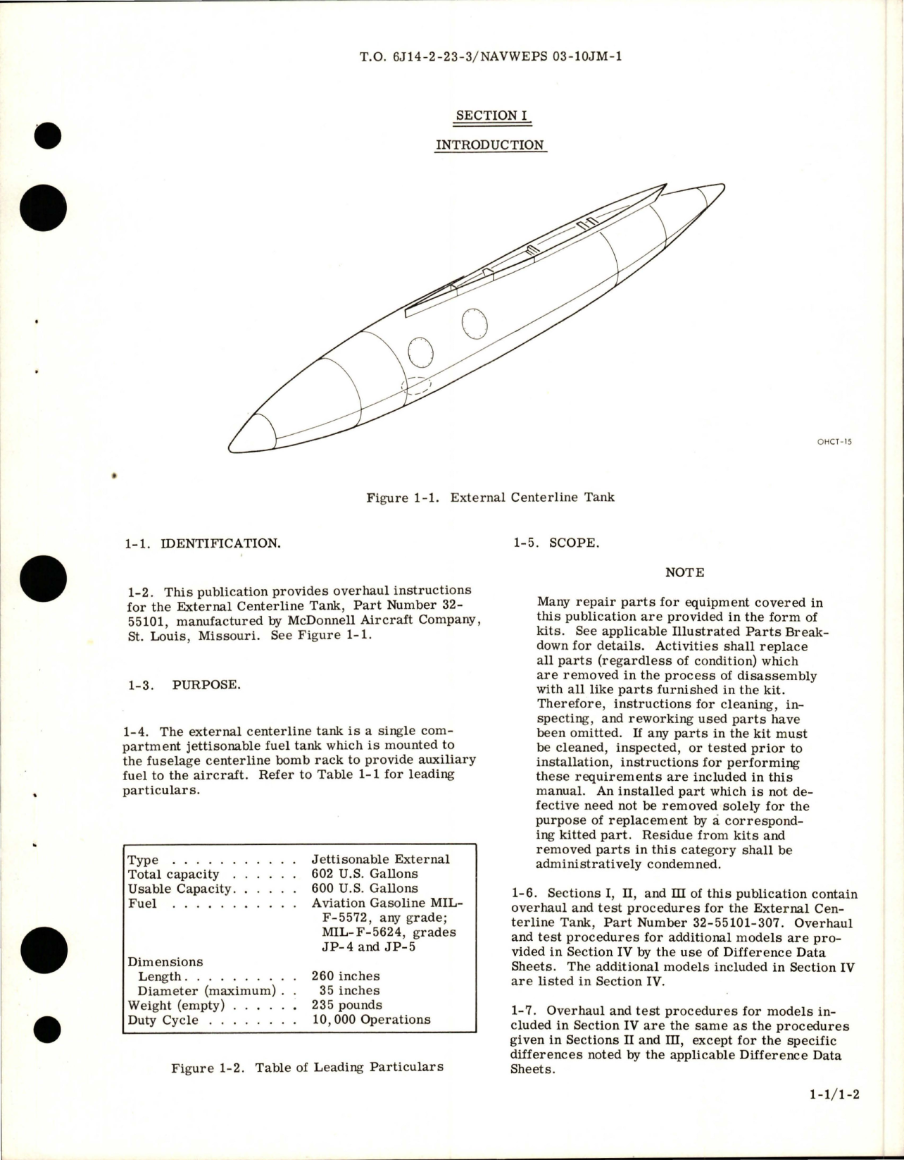 Sample page 5 from AirCorps Library document: Overhaul Manual for External Centerline Fuel Tank