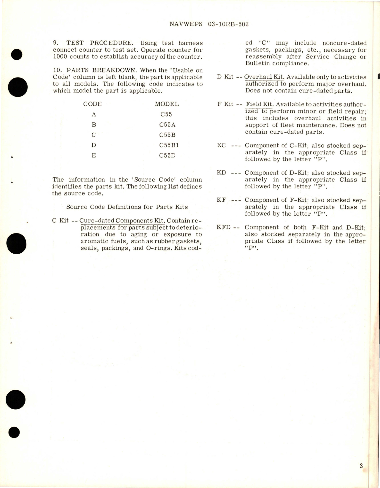 Sample page 5 from AirCorps Library document: Overhaul Instructions with Parts Breakdown for Fuel Flow Counter