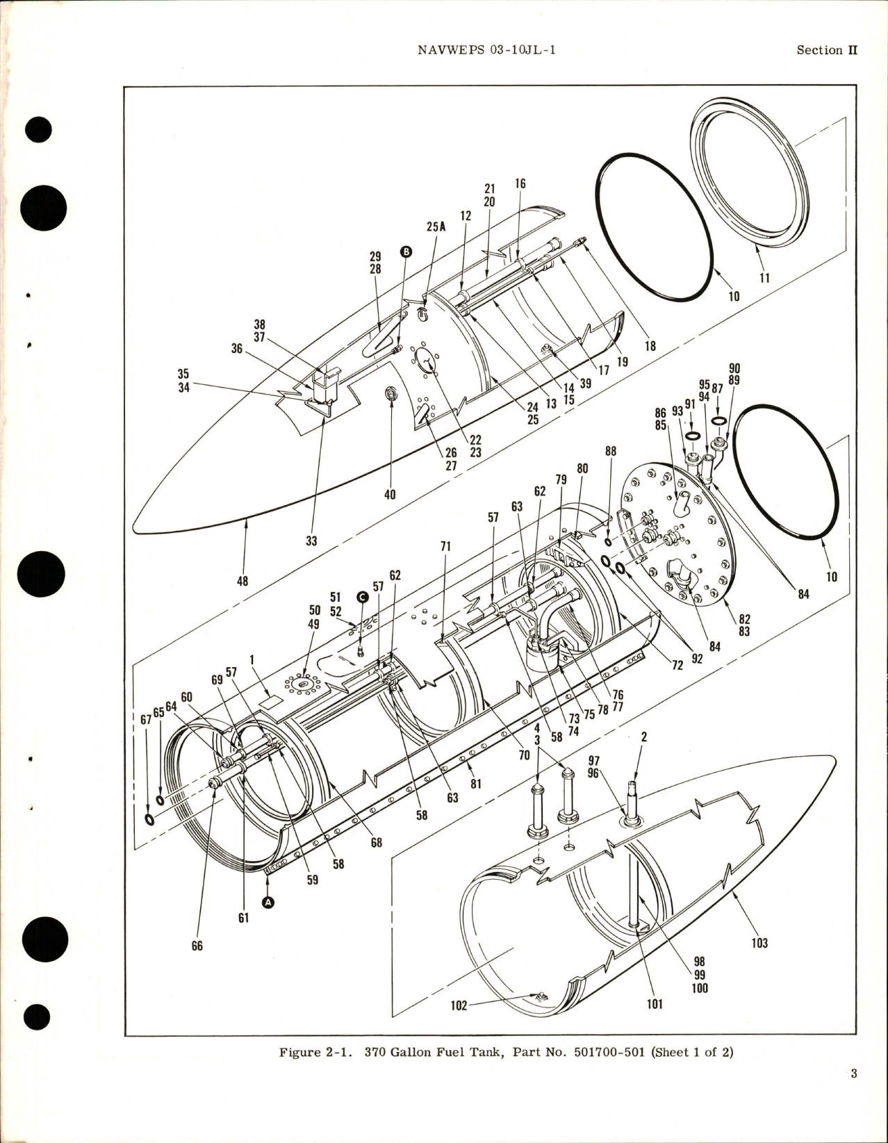 Sample page 7 from AirCorps Library document: Overhaul Instructions for 370 Gallon Fuel Tanks - Parts 501700, 501700-501