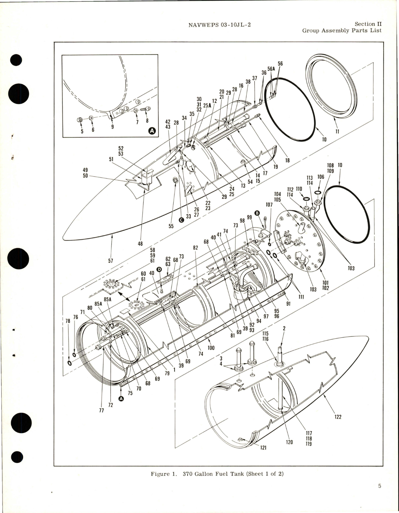 Sample page 7 from AirCorps Library document: Illustrated Parts Breakdown for 370 Gallon Fuel Tank - Parts 501700 and 501700-501