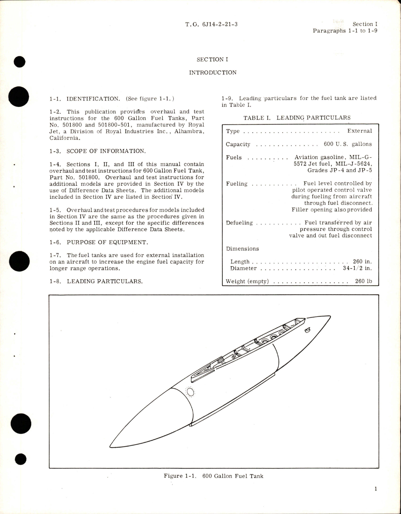 Sample page 5 from AirCorps Library document: Overhaul Instructions for 600 Gallon Fuel Tanks - Parts 501800 and 501800-501