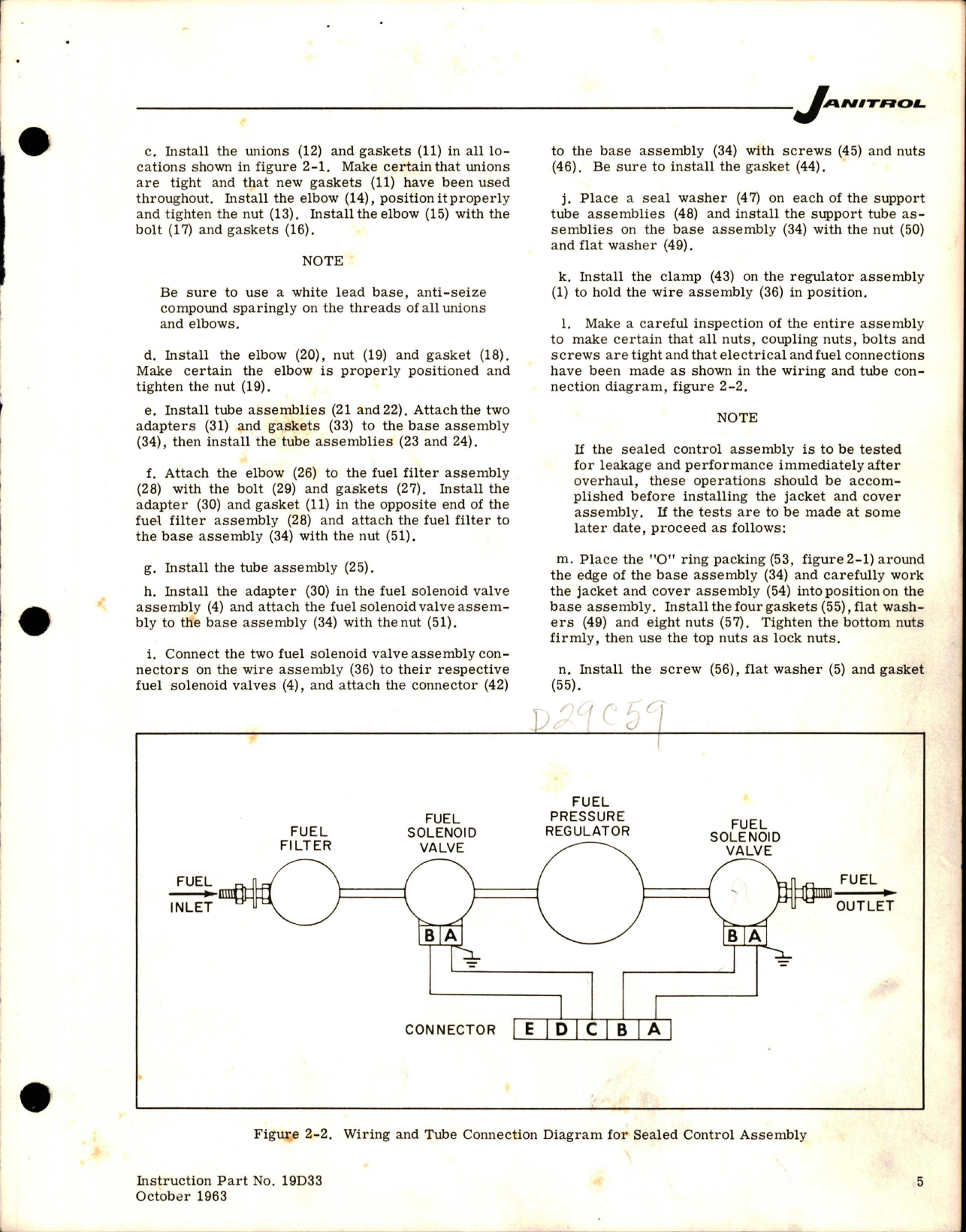 Sample page 5 from AirCorps Library document: Maintenance Instructions for Sealed Control Assembly - Part D29C59