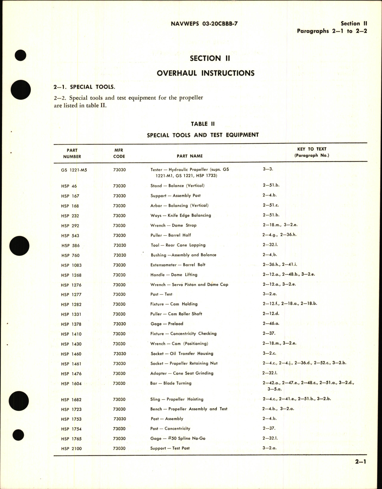 Sample page 7 from AirCorps Library document: Overhaul Instructions for Variable Pitch Aircraft Propeller Models 43D50-311 & 43D50-321