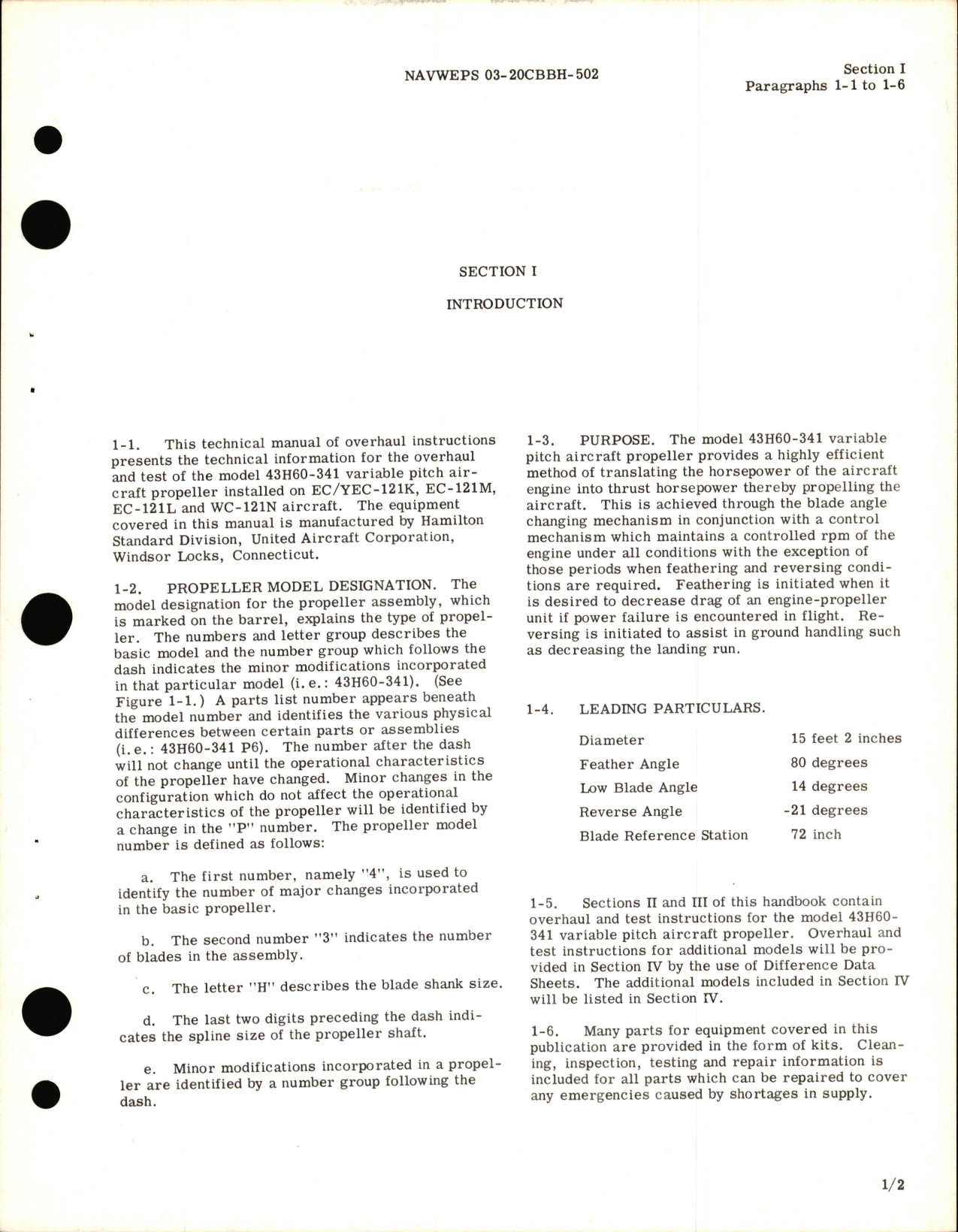 Sample page 5 from AirCorps Library document: Overhaul Instructions for Variable Pitch Aircraft Propeller Model 432H60-341