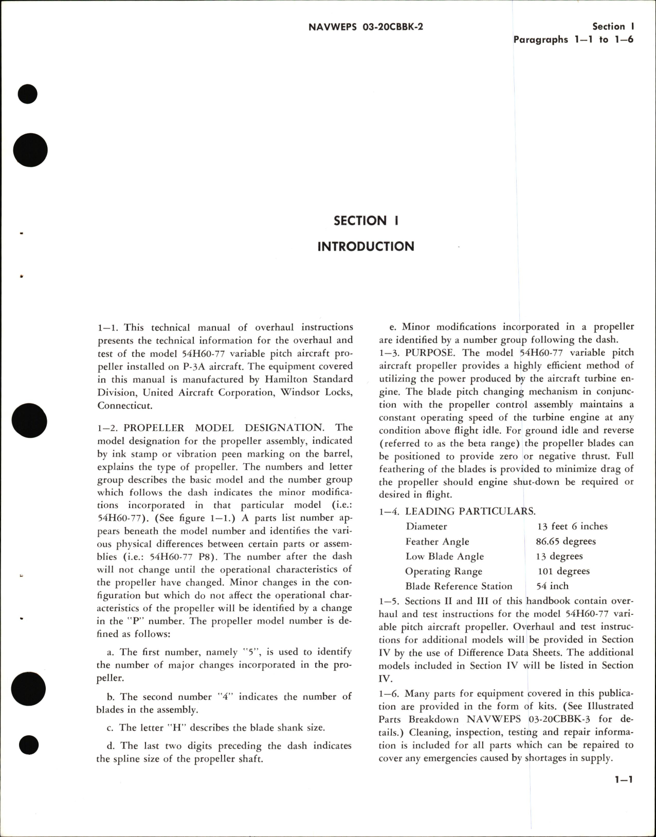 Sample page 5 from AirCorps Library document: Overhaul Instructions for Variable Pitch Aircraft Propeller Model 54H60-77
