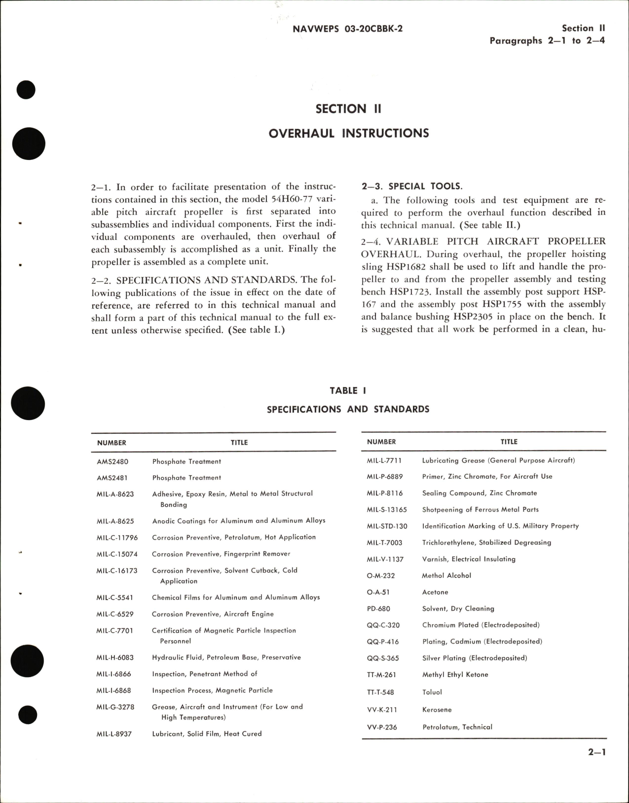Sample page 7 from AirCorps Library document: Overhaul Instructions for Variable Pitch Aircraft Propeller Model 54H60-77