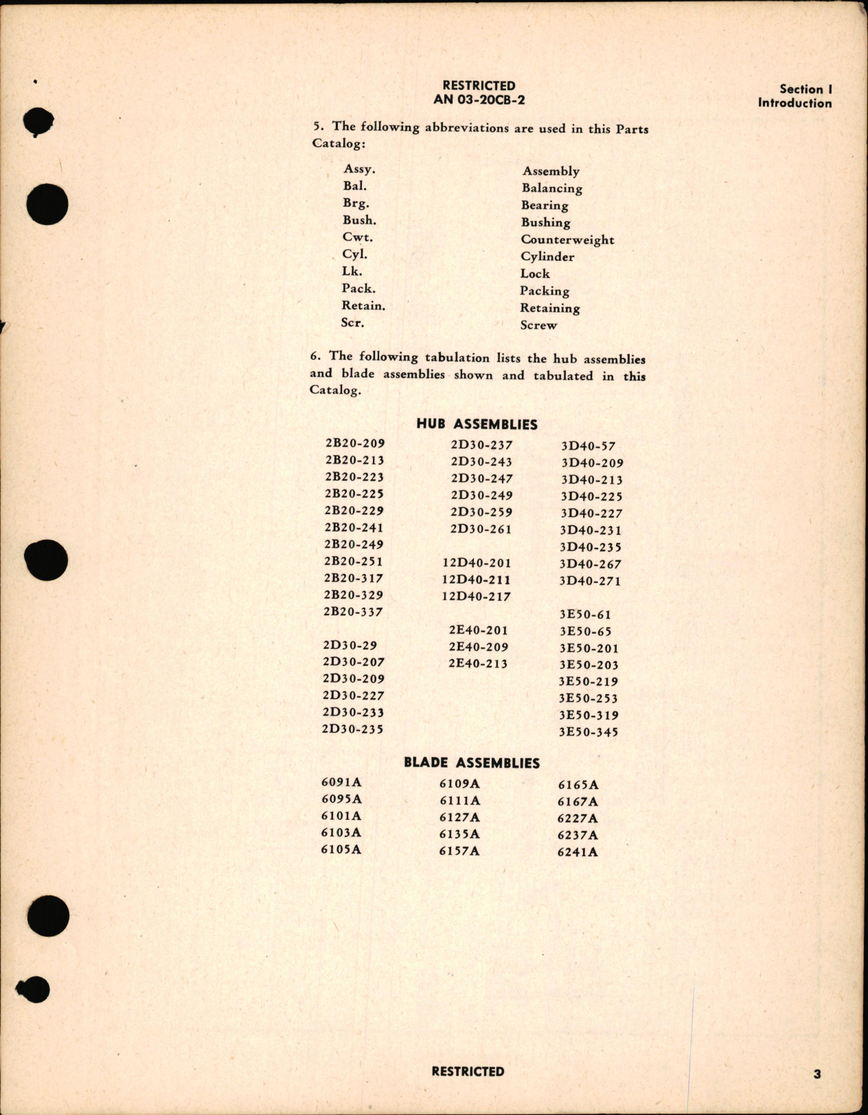 Sample page 5 from AirCorps Library document: Parts Catalog for Counterweight Type Propellers