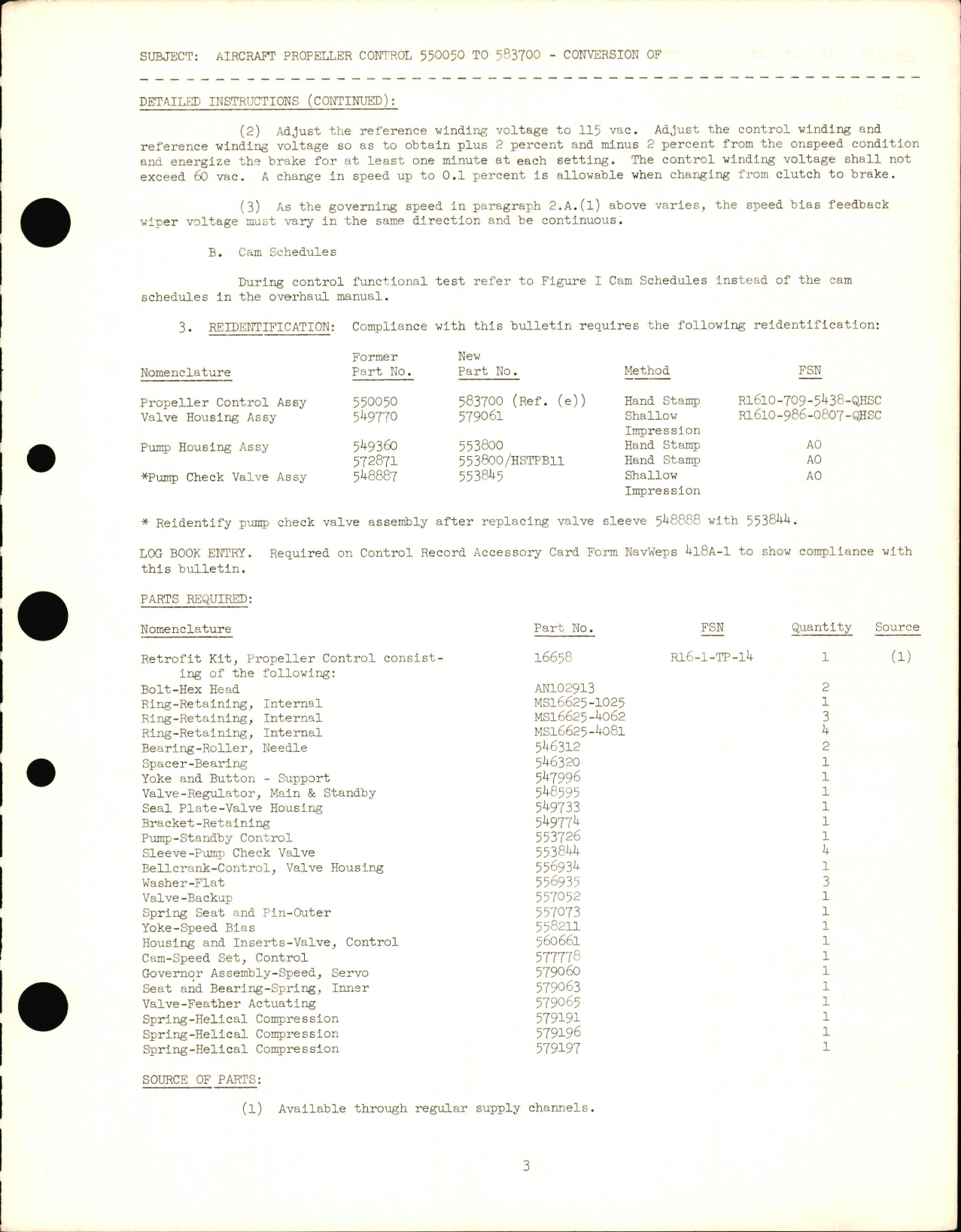 Sample page 5 from AirCorps Library document: Modification of Valve Housing Cover Assembly - Aircraft Propeller Control Model 550562