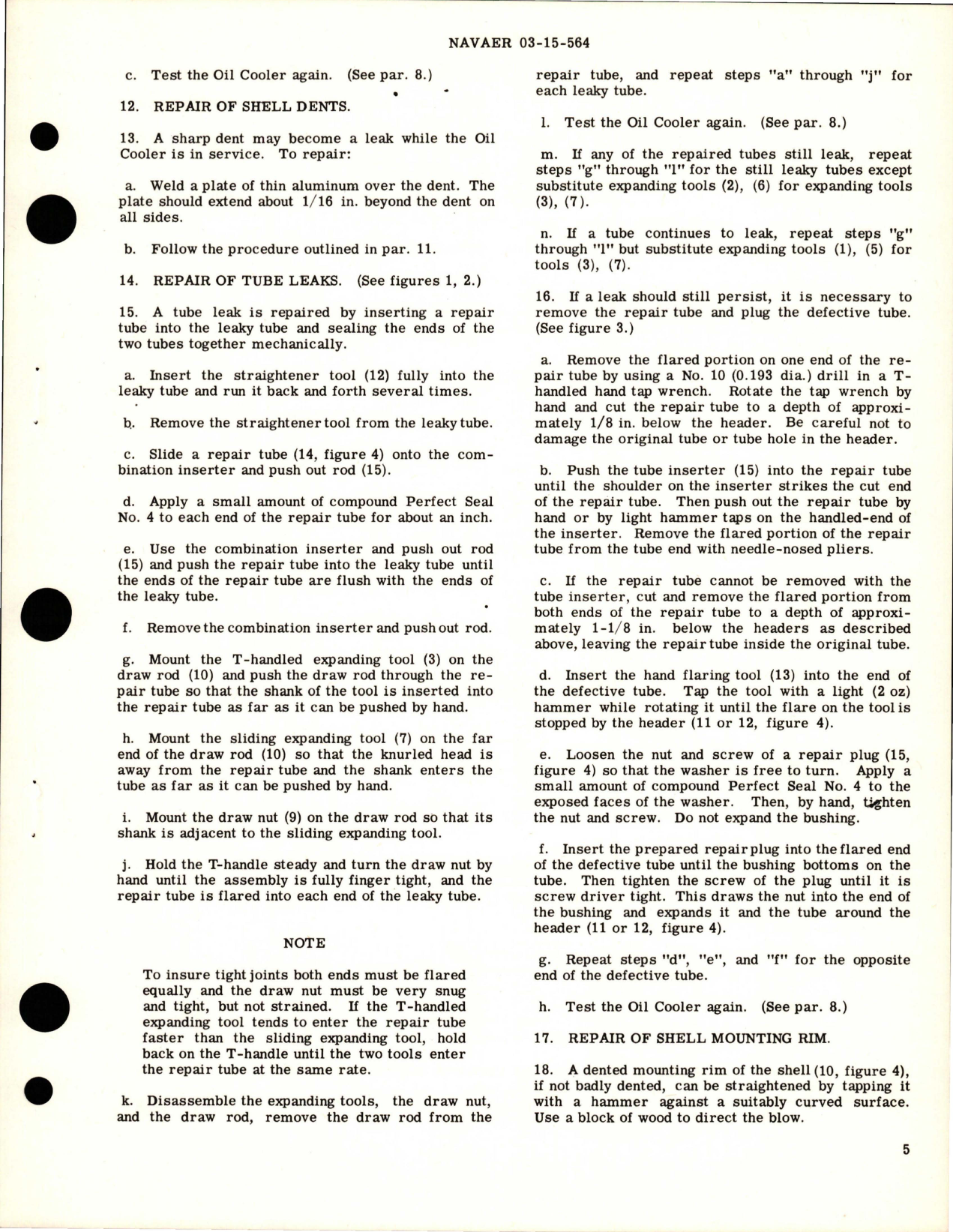 Sample page 5 from AirCorps Library document: Overhaul Instructions with Parts Breakdown for Oil Cooler - Part 72139 