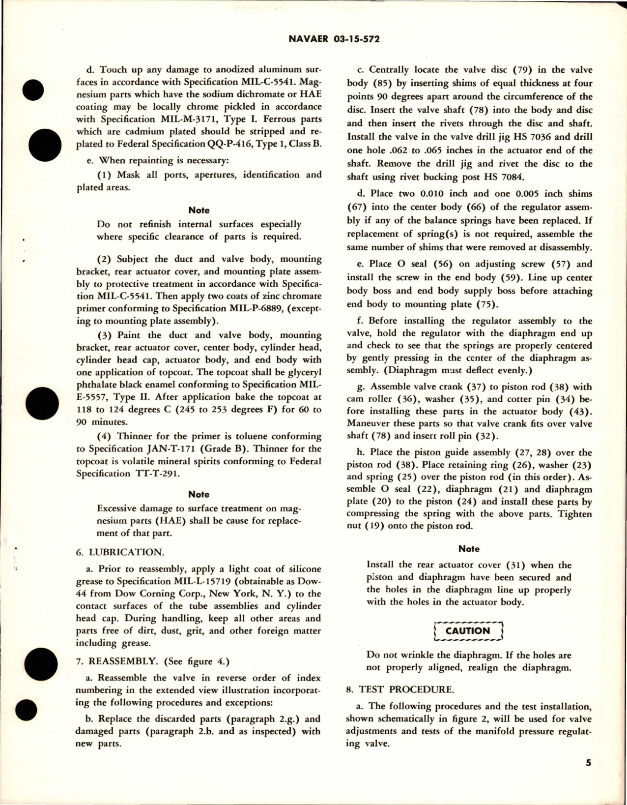 Sample page 5 from AirCorps Library document: Overhaul Instructions with Parts for Manifold Pressure Regulator Valve - Assembly No. 97000