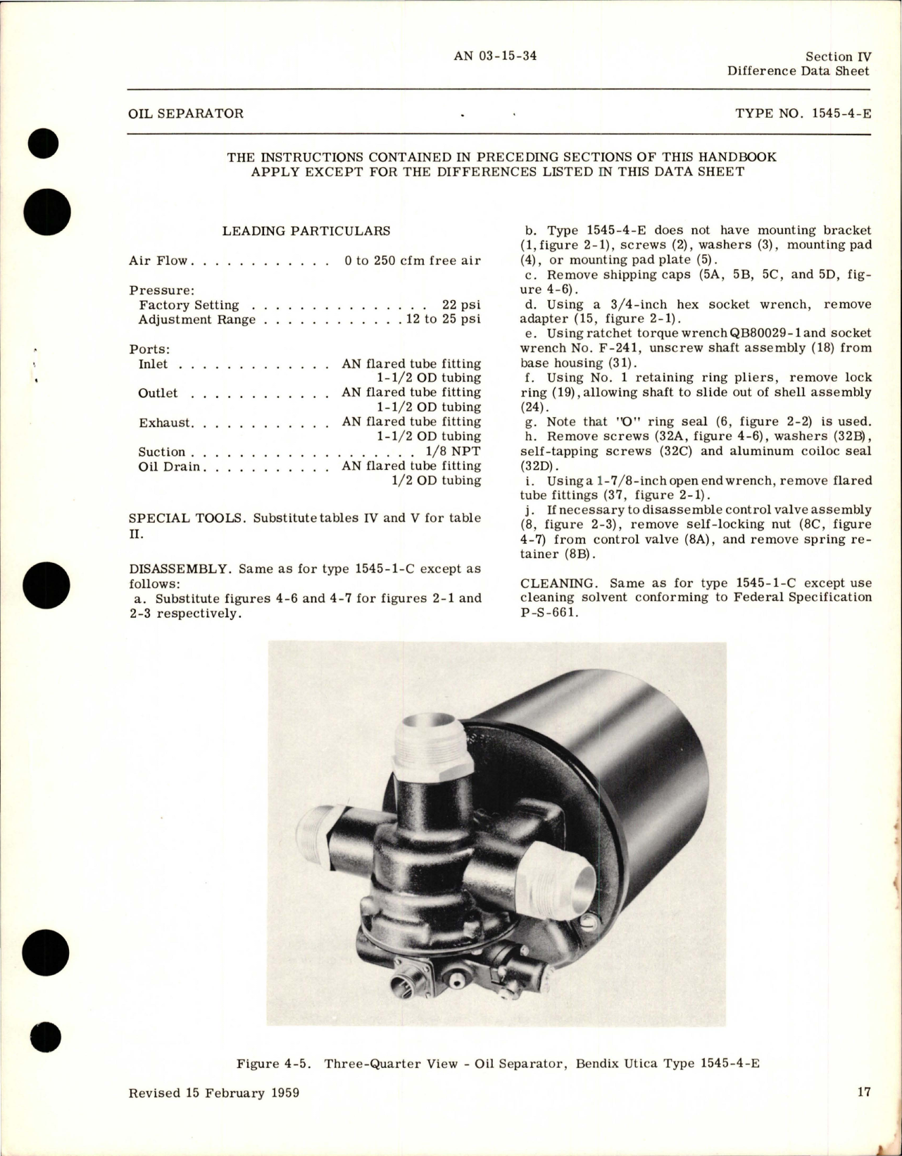 Sample page 5 from AirCorps Library document: Overhaul Instructions for Oil Separator