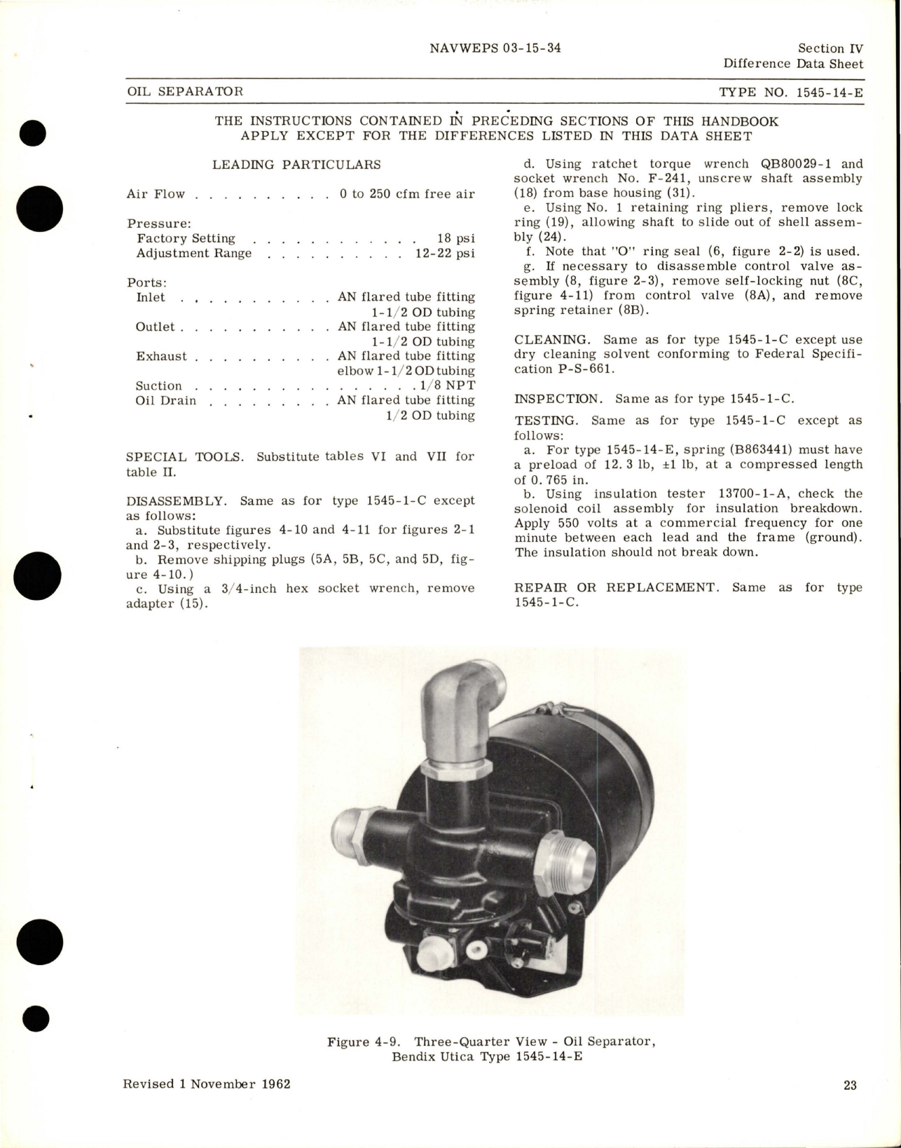 Sample page 5 from AirCorps Library document: Overhaul Instructions for Oil Separator