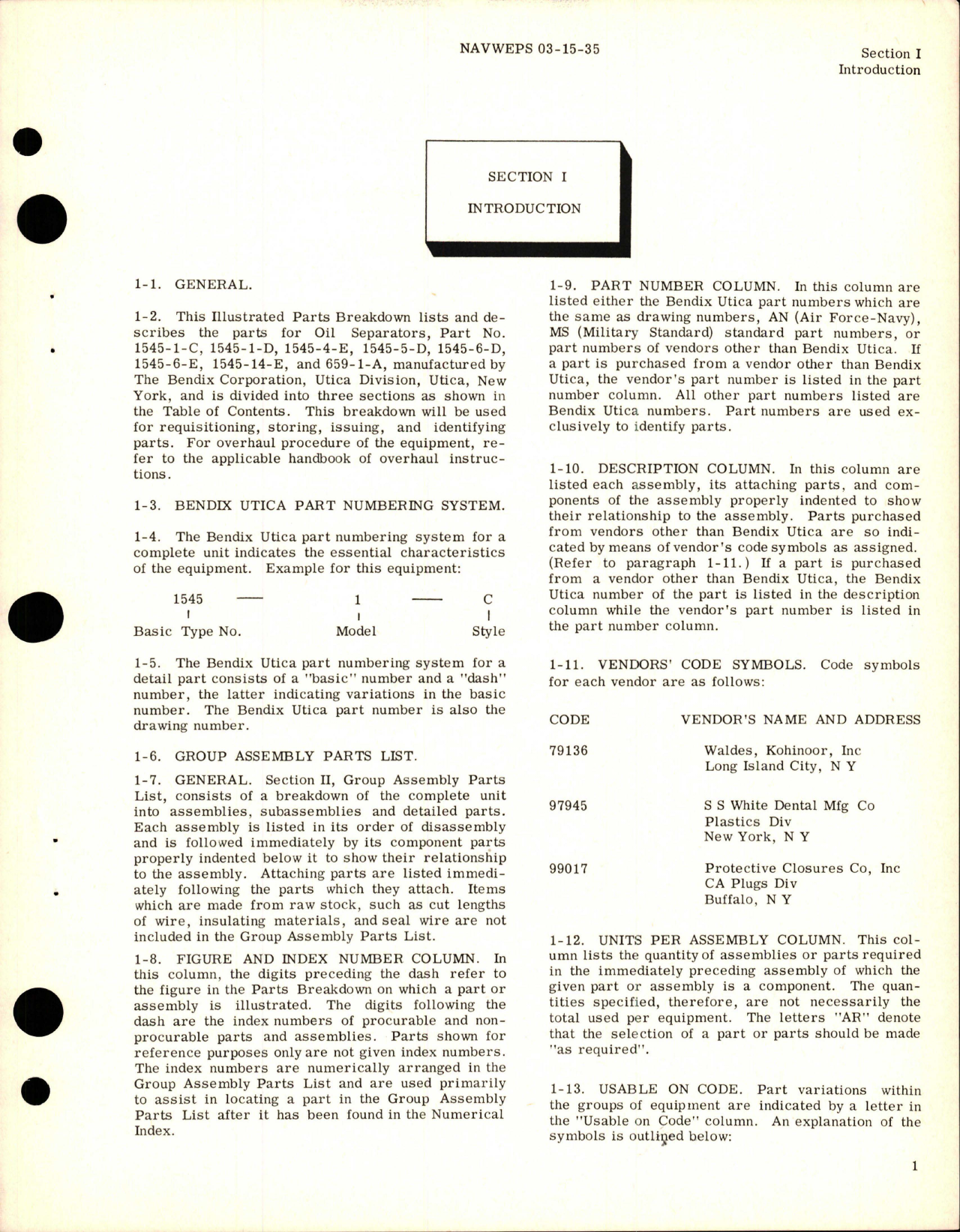 Sample page 5 from AirCorps Library document: Illustrated Parts Breakdown for Oil Separator