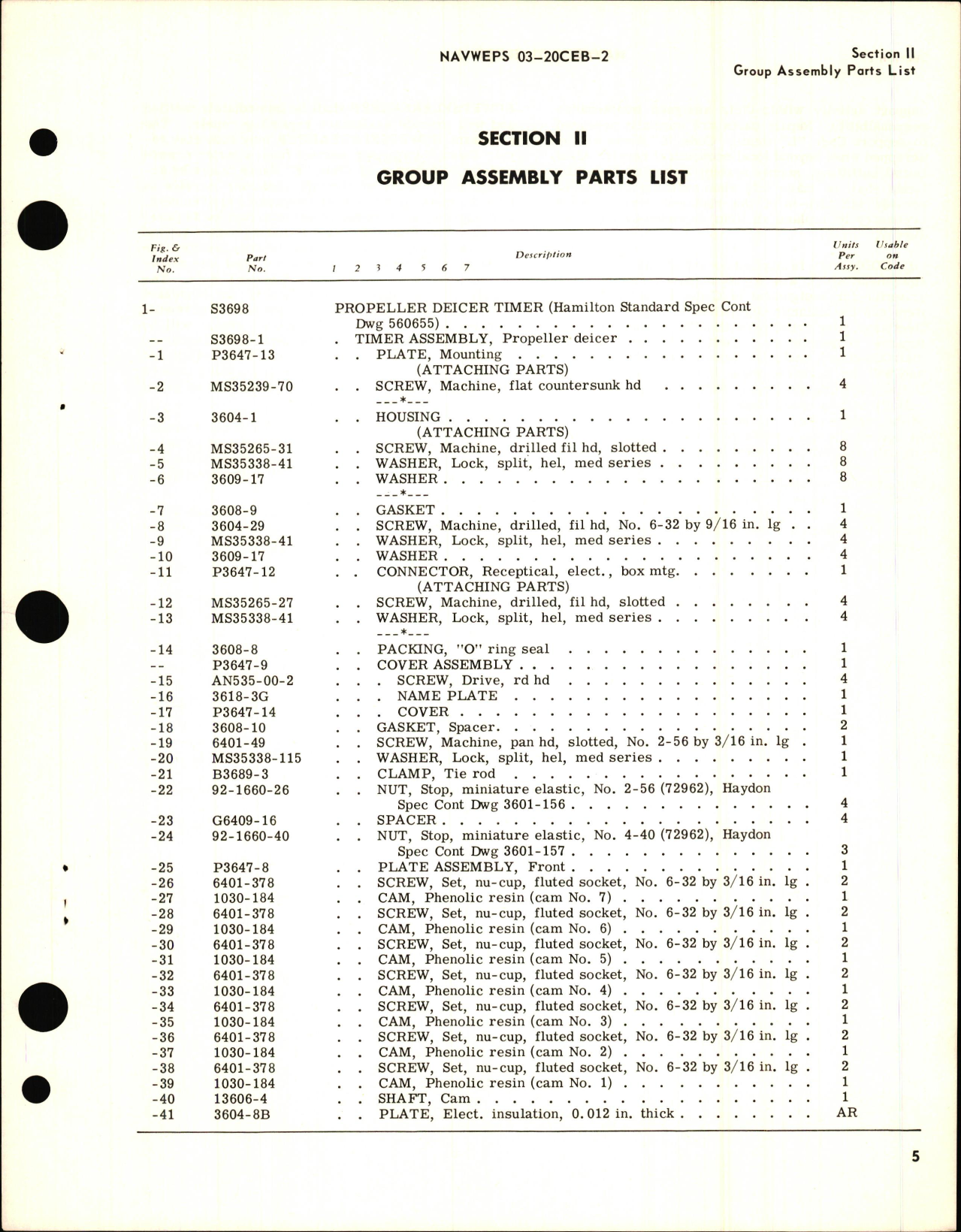 Sample page 7 from AirCorps Library document: Illustrated Parts Breakdown for Propeller Deicer Timer PN 560655 & S3698