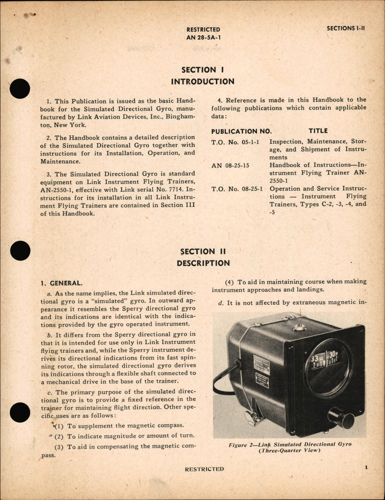 Sample page 5 from AirCorps Library document: Instructions with Parts Catalog for Simulated Directional Gyro