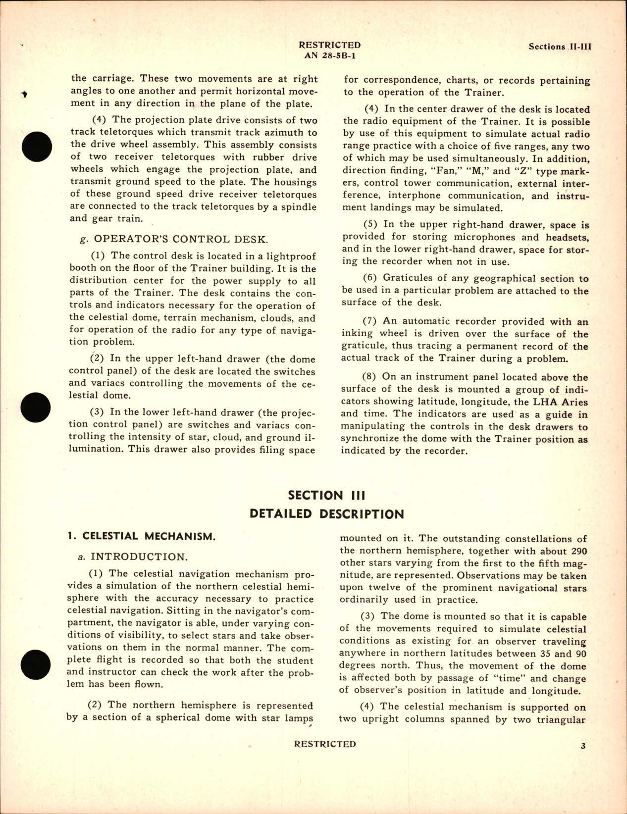 Sample page 9 from AirCorps Library document: Operation & Service Instructions for Celestial Navigation Trainer Type AN-2554-1