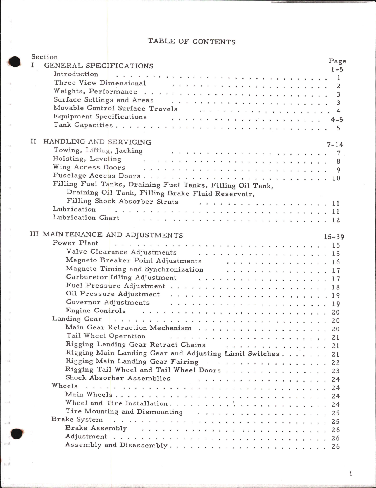 Sample page 5 from AirCorps Library document: Beechcraft Model G17S Maintenance Manual