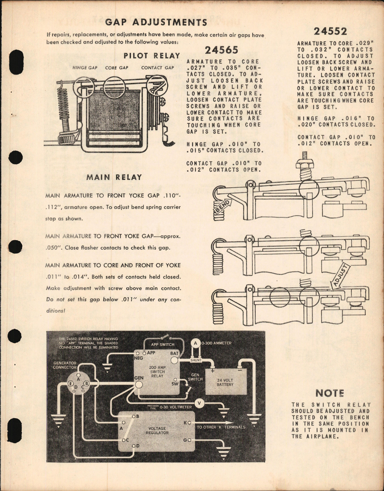 Sample page 5 from AirCorps Library document: Bulletin for 24552 and 24565 Switch Relay 