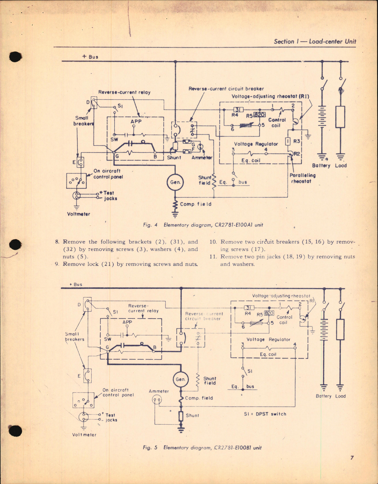 Sample page 7 from AirCorps Library document: Instructions for GEI-24132 Load-Center Units CR2781-E100A1 and B1