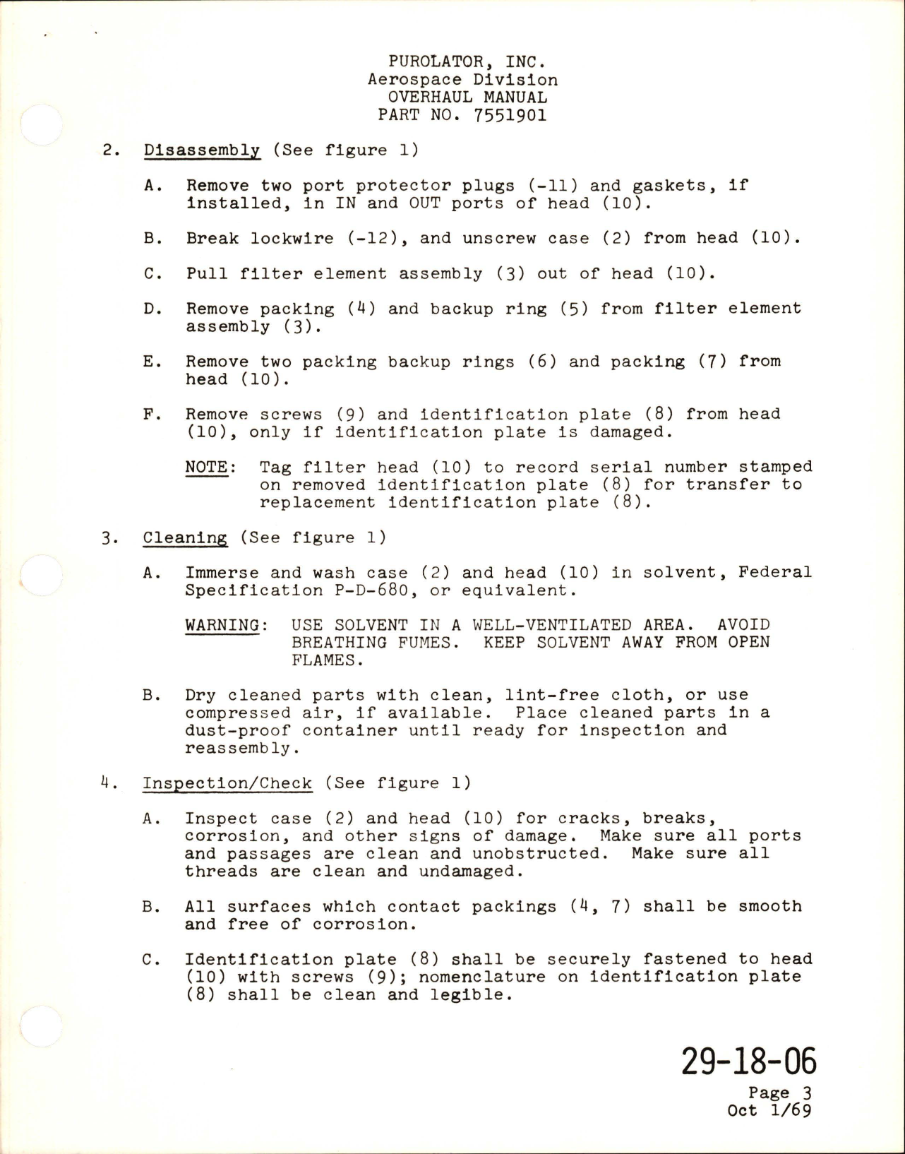 Sample page 7 from AirCorps Library document: Overhaul Manual for Hydraulic System Filling Filter Assembly - Part 7551901