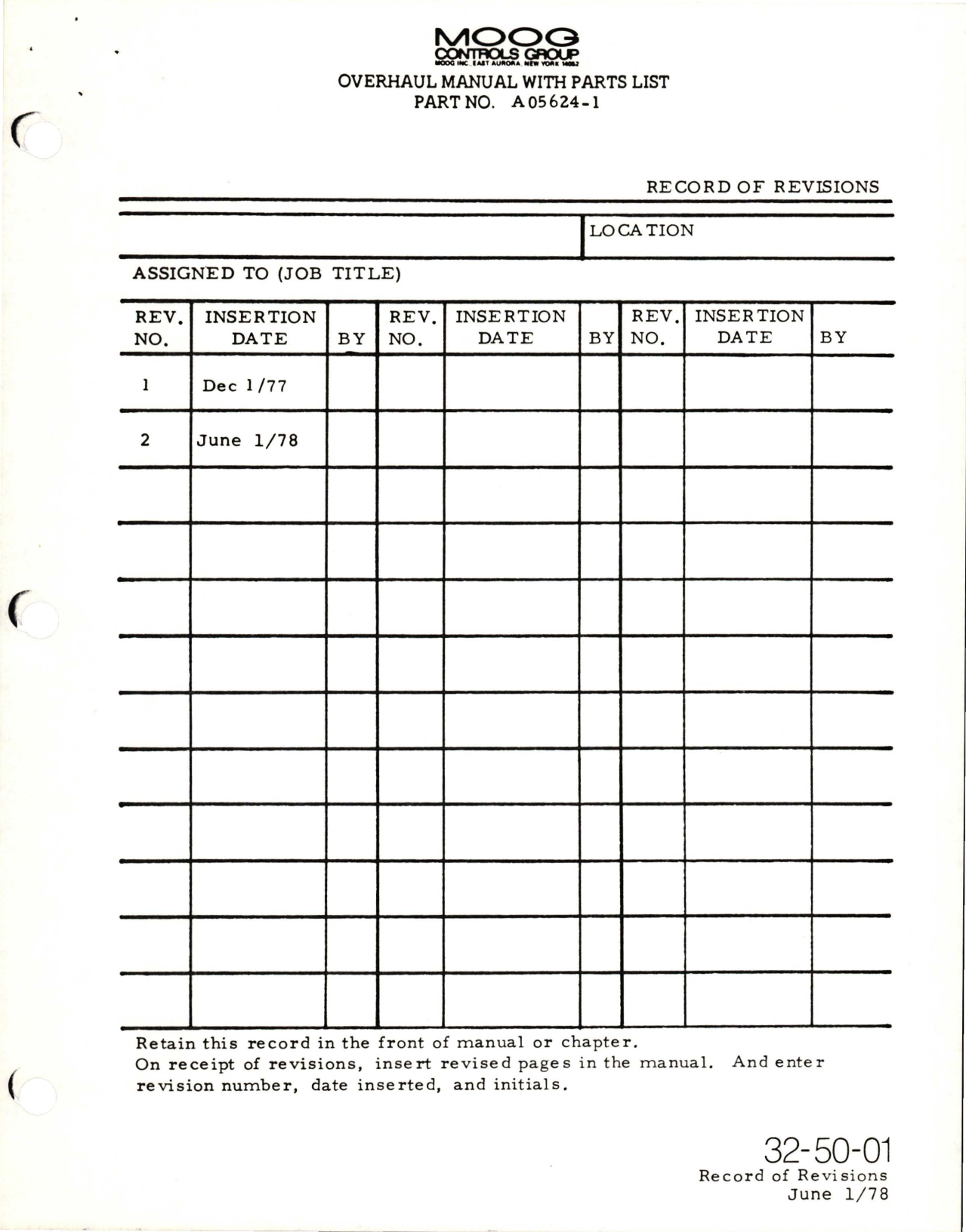 Sample page 5 from AirCorps Library document: Overhaul with Illustrated Parts List for Servovalve Assembly - Part A05624-1 - Model 26E123A