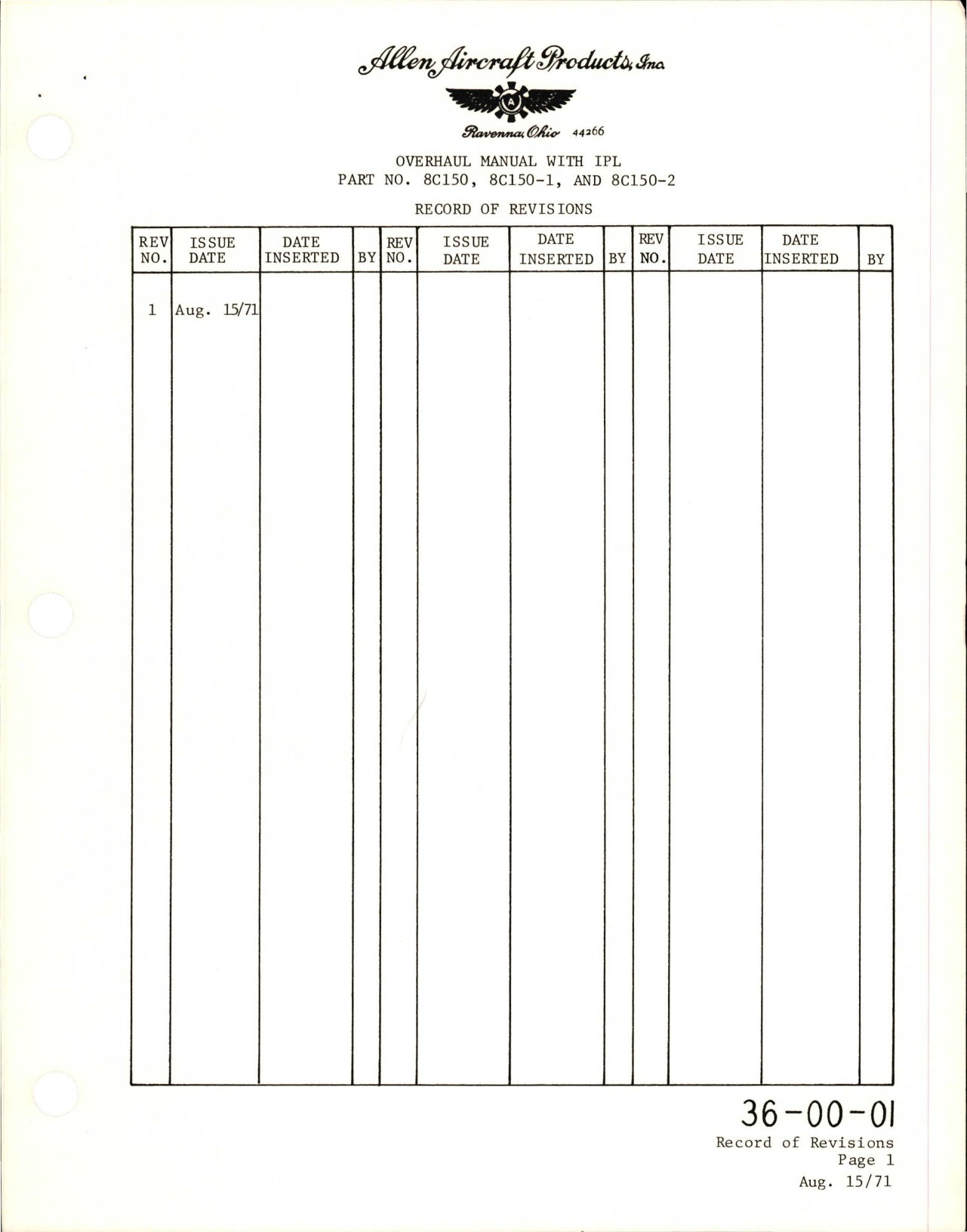 Sample page 5 from AirCorps Library document: Overhaul with Illustrated Parts List for Swing Check Valve - Parts 8C150, 8C150-1, and 8C150-2 