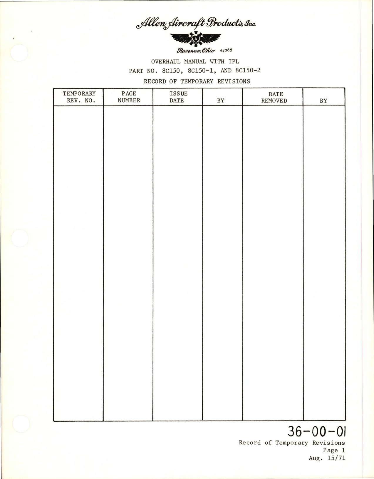 Sample page 7 from AirCorps Library document: Overhaul with Illustrated Parts List for Swing Check Valve - Parts 8C150, 8C150-1, and 8C150-2 