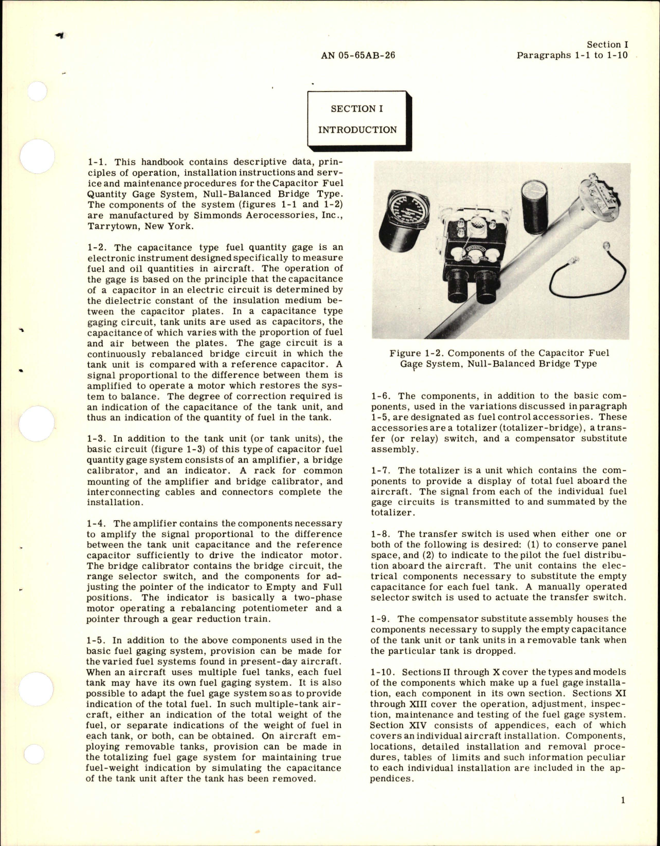 Sample page 9 from AirCorps Library document: Operation and Service Instructions for Capacitor Fuel Quantity Gage Systems